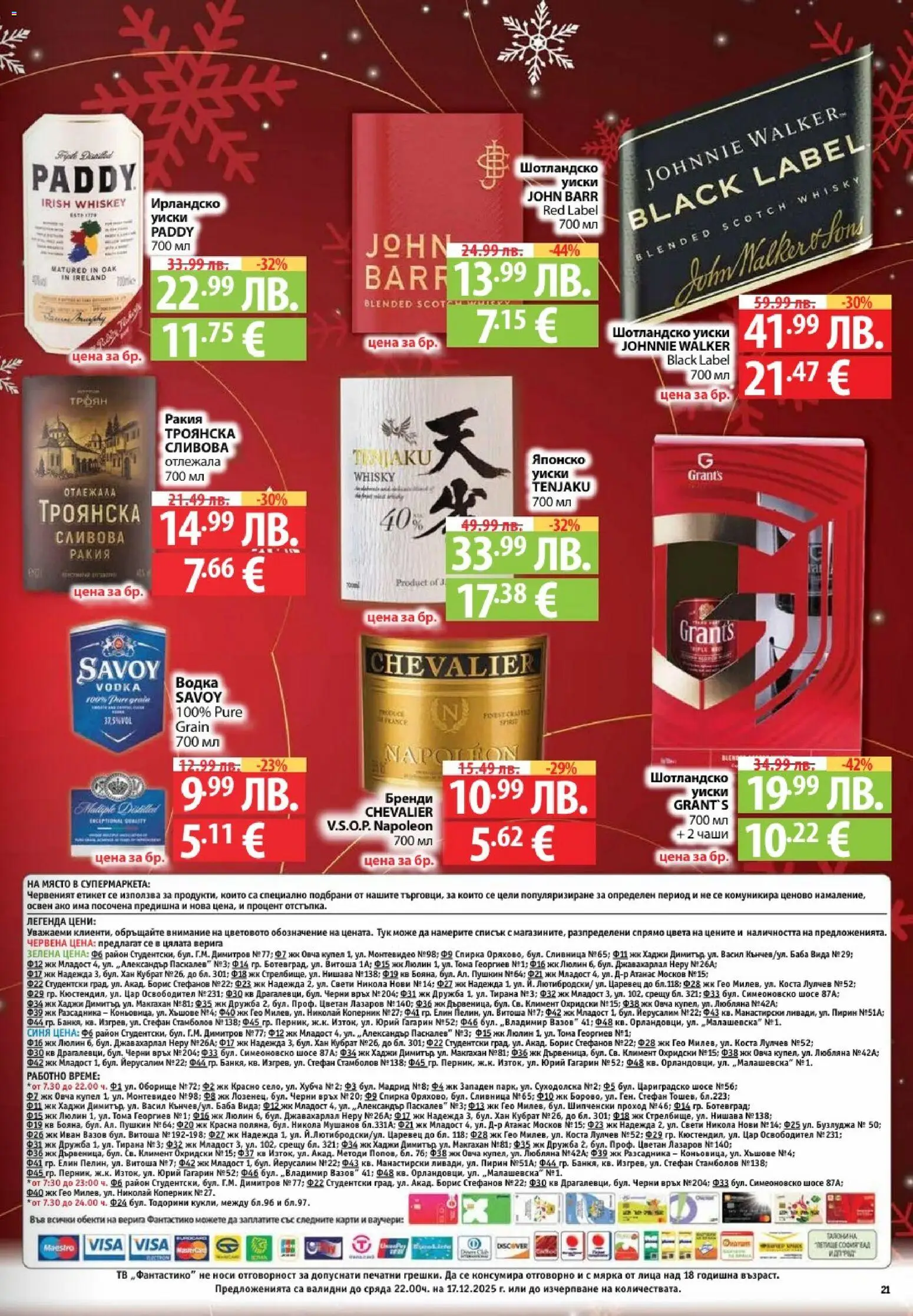 {H1} | Страница: 21 | Продукти: Водка, Уиски, Тв, Бренди