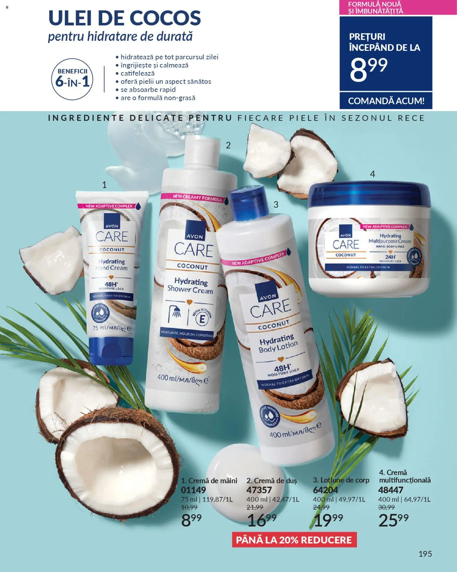 Noul catalog Avon – valabil de la 01.01.2026 | Pagină: 197 | Produse: Body, Cremă, Ulei, Cremă de mâini