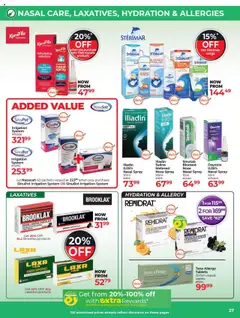 New Dis-Chem catalogue – valid from 16.09.2025 | Page: 27 | Products: Chocolate, Water, Nasal spray