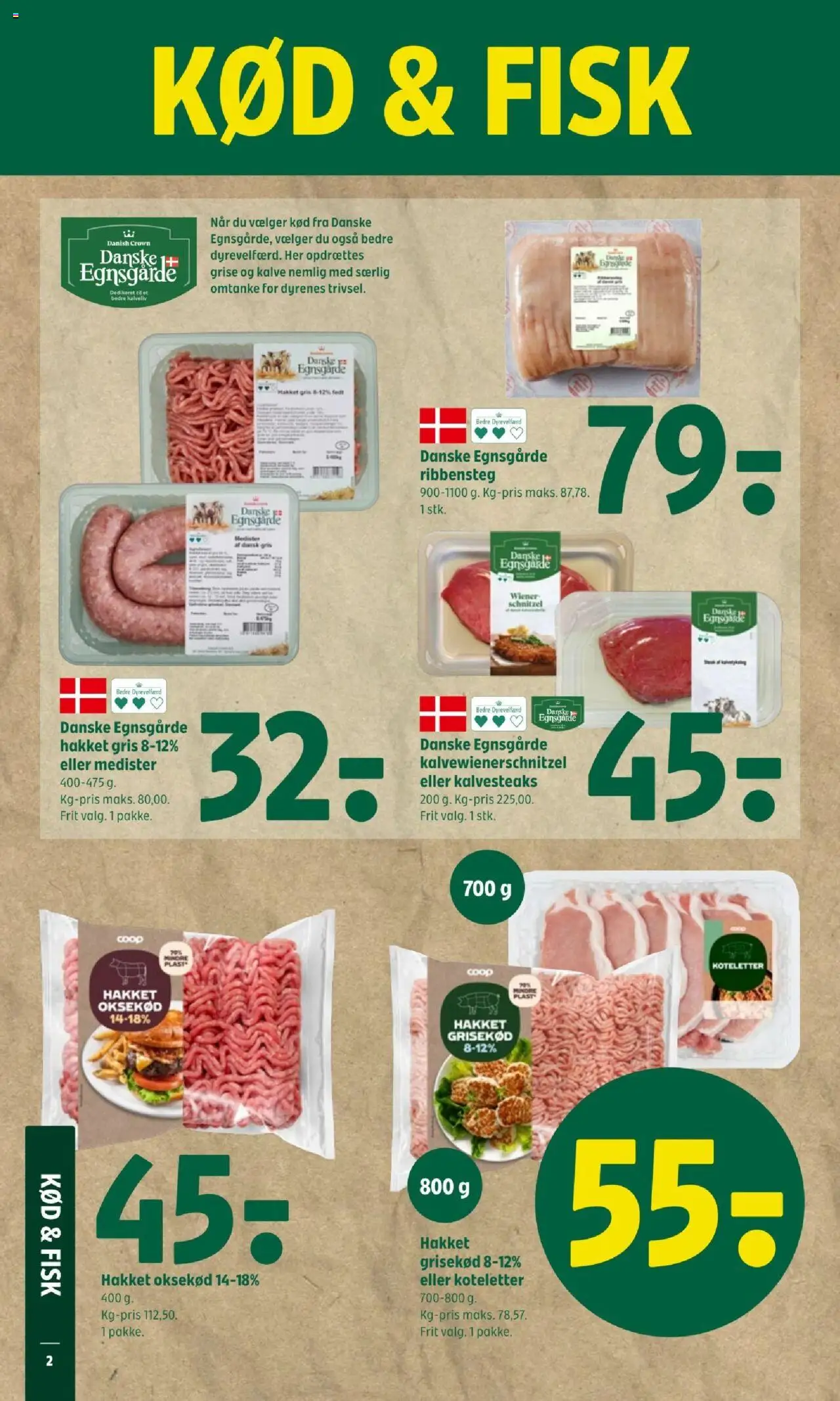 Coop 365 tilbudsavis – gyldig fra 09.10.2025 | Side: 2 | Produkter: Fisk, Koteletter, Oksekød