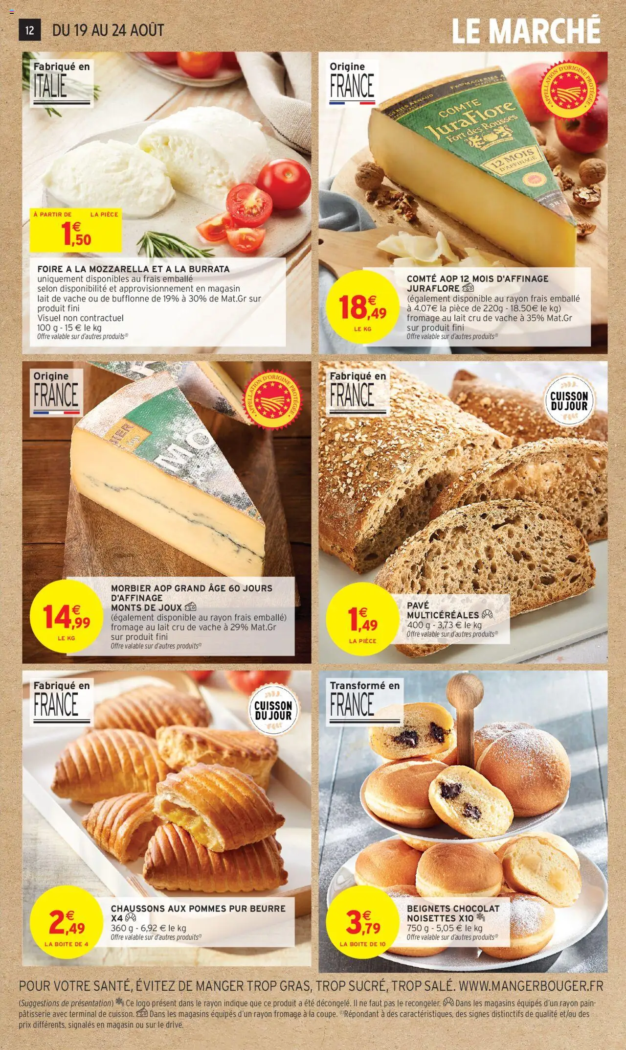  | Page: 12 | Produits: Noisettes, Pain, Burrata, Chaussons