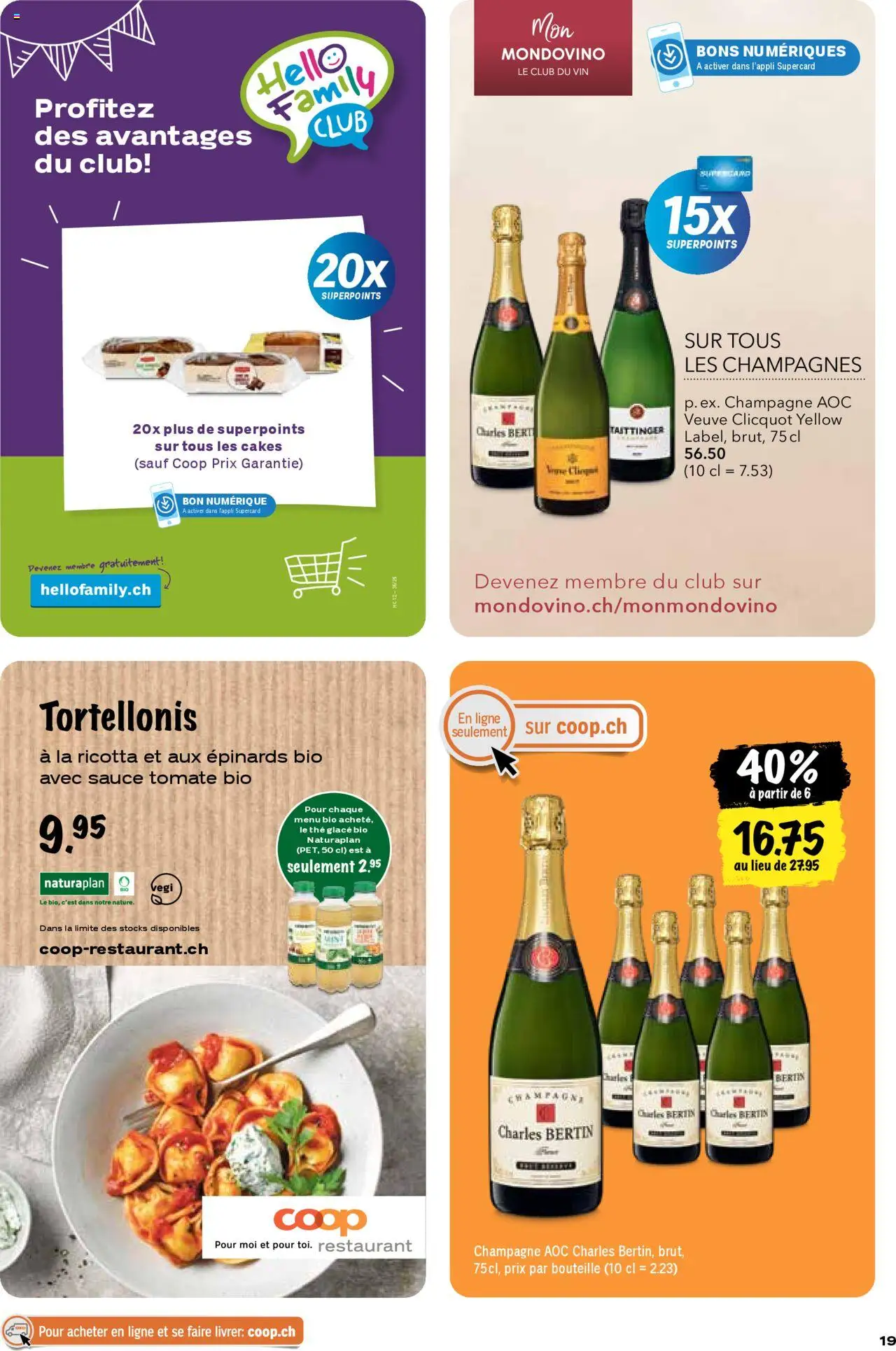 Coop - Les actions de la semaine ab 28.08.2025 | Seite: 19 | Produkte: Glace, Pasta