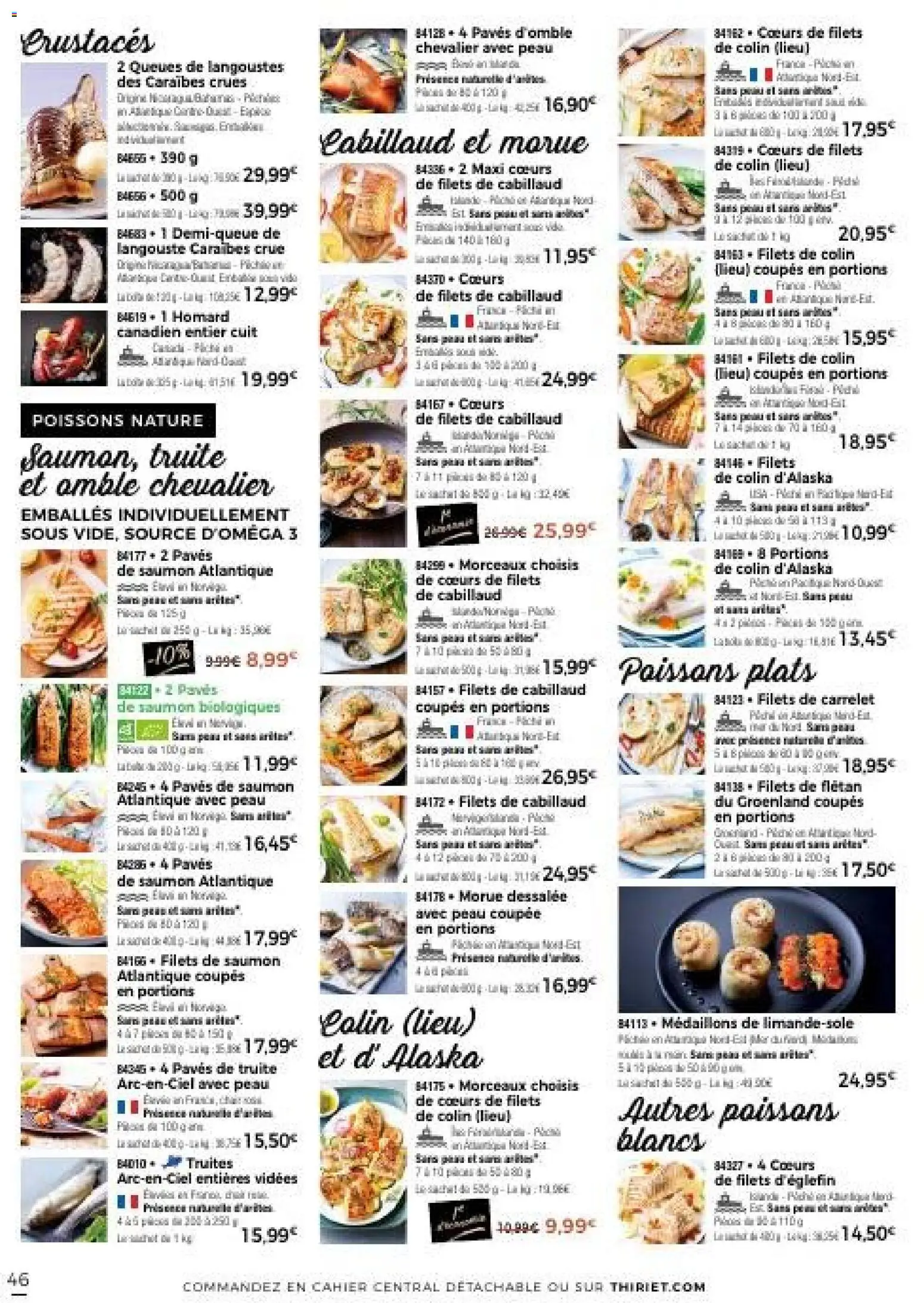 {H1} | Page: 46 | Produits: Morue, Langouste, Homard, Saumon