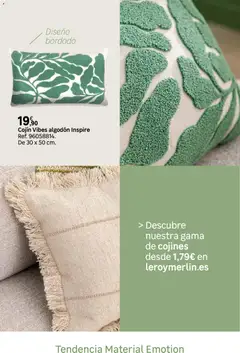 Vista previa Leroy Merlin catálogo Decoración válido desde el 12.03.2026 | Página: 23 | Productos: Cojín
