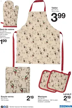 Zeeman - Prévisualisation de Zeeman - Le dépliant de cette semaine valide à partir de 01.11.2025 | Page: 16 | Produits: Gant de cuisine, Tablier, Coton