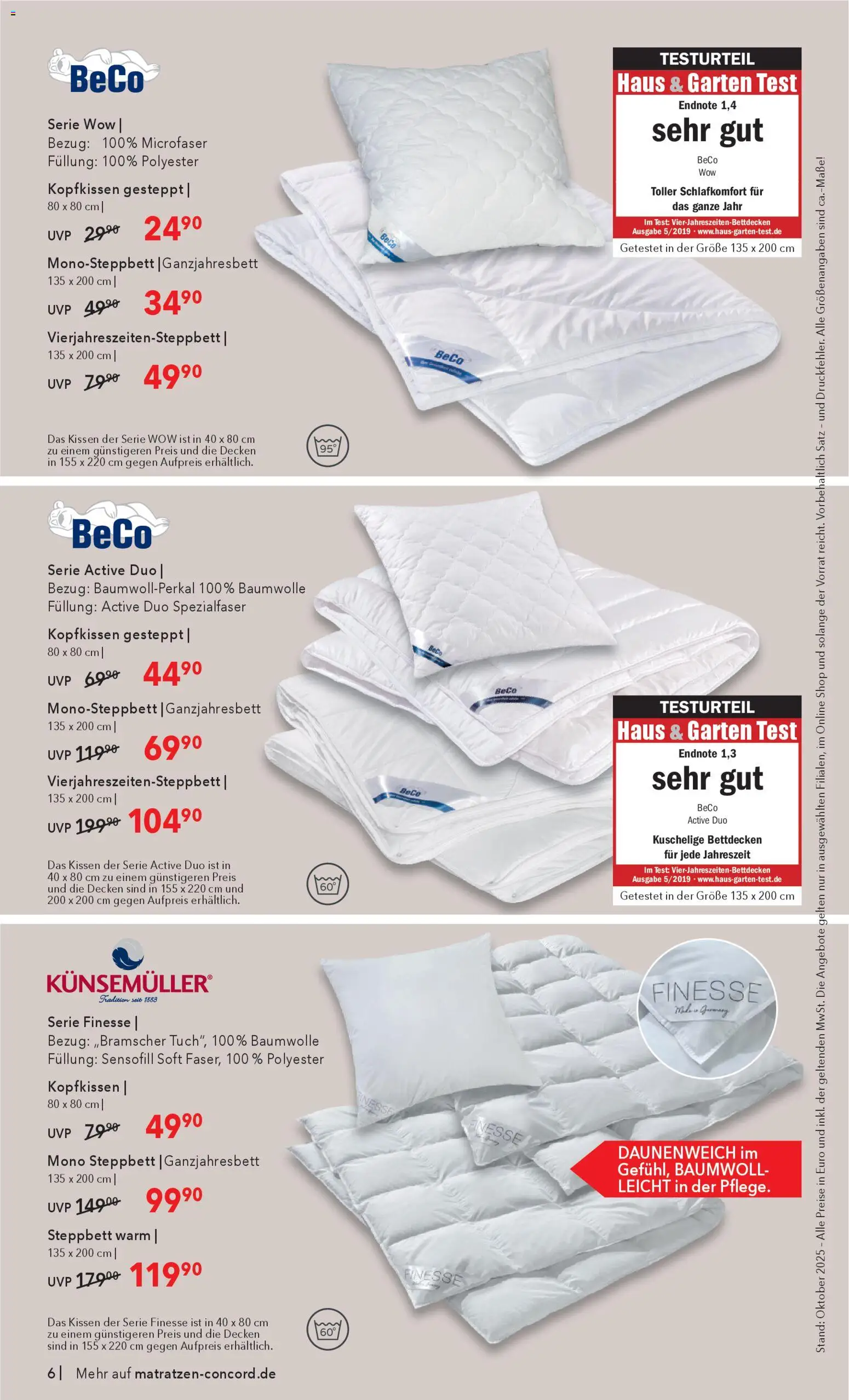 Matratzen Concord - Black Friday – gültig ab 29.10.2025 | Seite: 6 | Produkte: Kissen, Kopfkissen