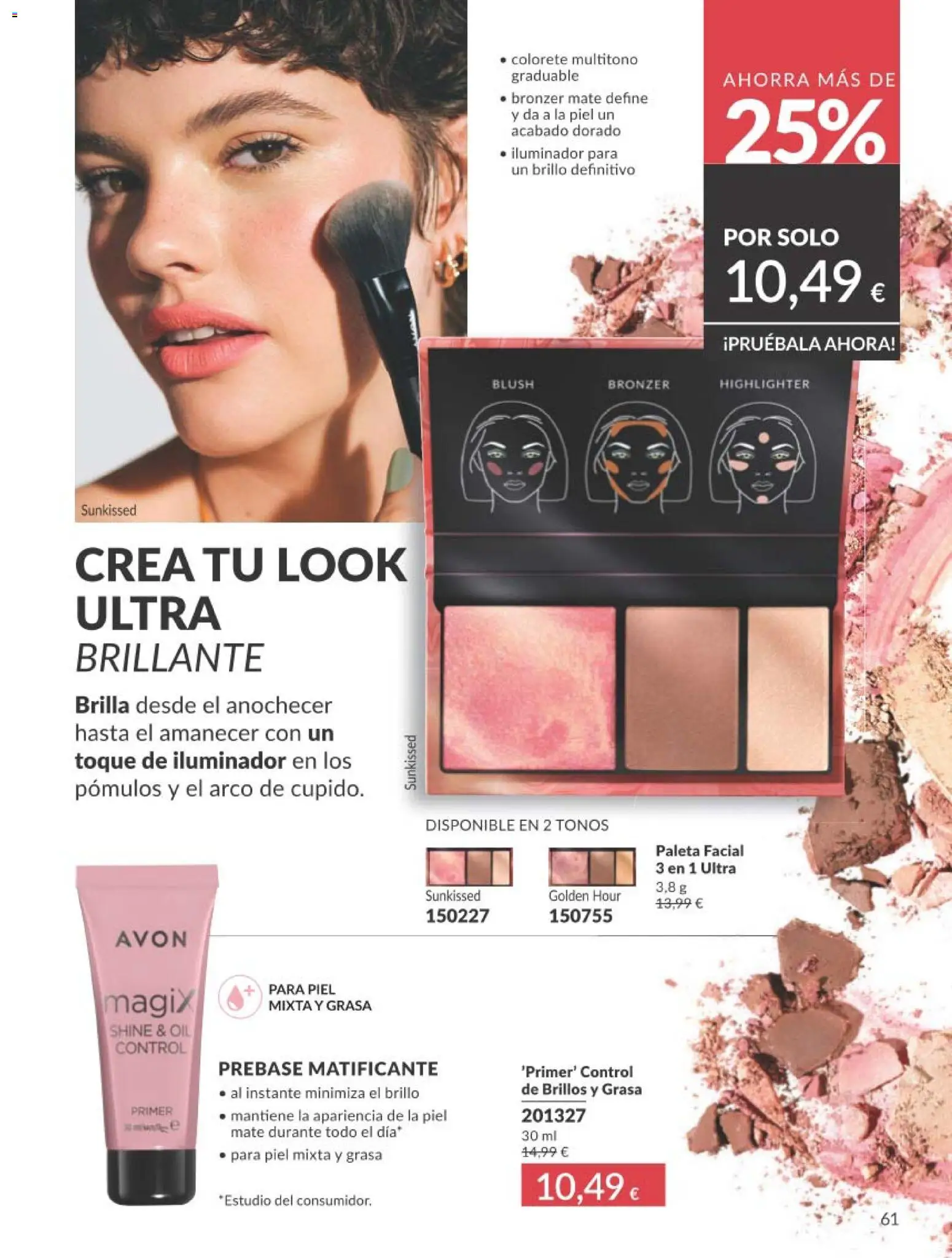 Catálogo AVON campaña 4 │ válido desde el 01.04.2026 | Página: 61 | Productos: Iluminador, Colorete
