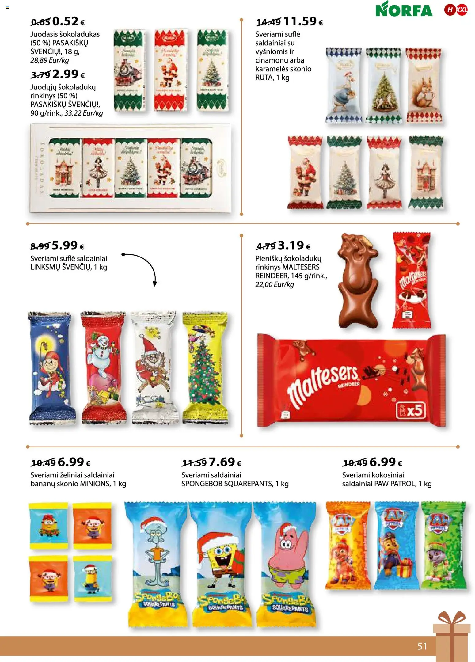 NORFA akcijos nuo 18.11.2025 | Puslapis: 51 | Prekių: Šokoladas, Saldainiai