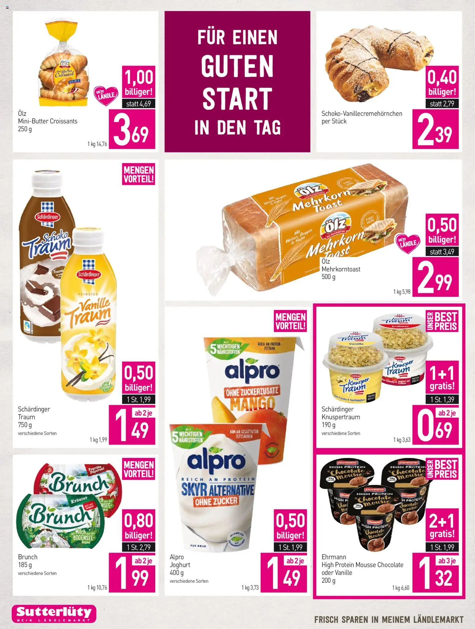 Sutterlüty Flugblatt gültig ab 05.03.2026 | Seite: 4 | Produkte: Zucker, Mango, Joghurt