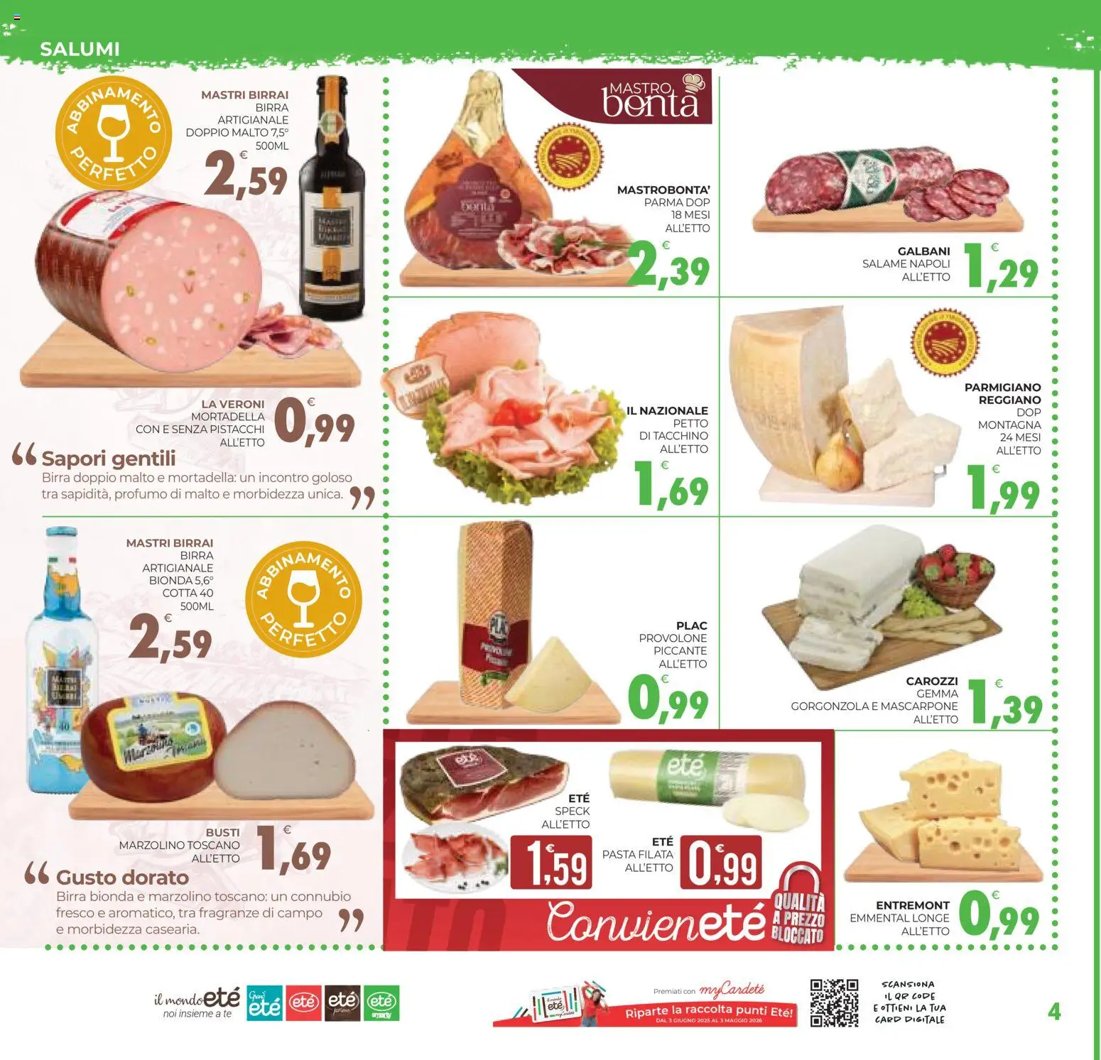 Volantino Eté del 31.10.2025 | Pagina: 4 | Prodotti: Speck, Birra, Mascarpone, Profumo
