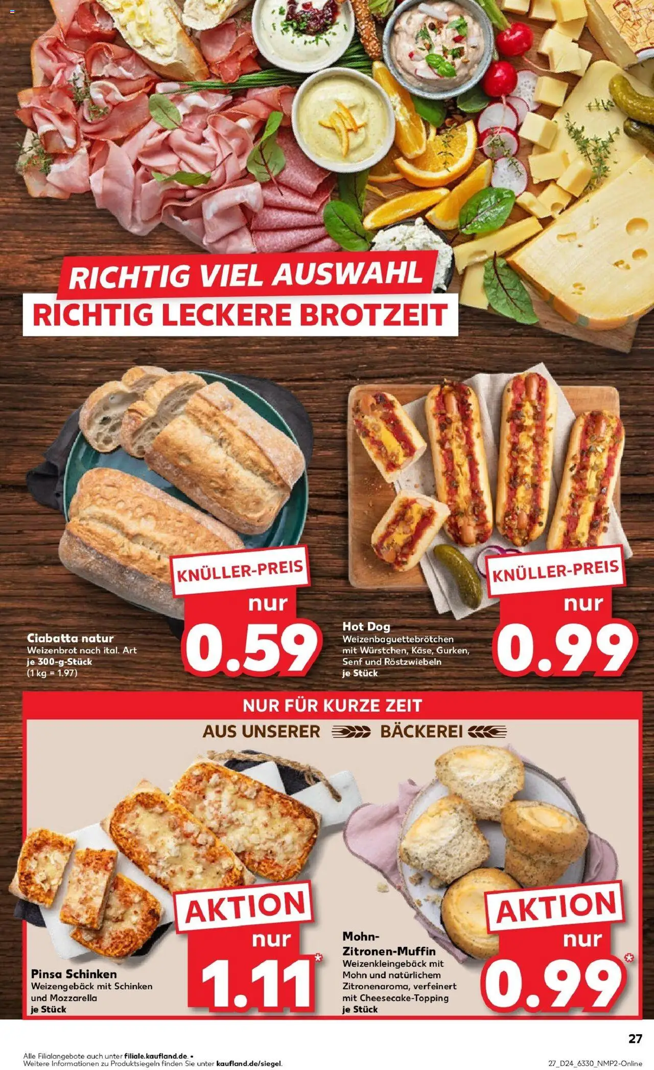 Kaufland prospekt Stadthagen	 - gültig ab dem 16.06.2025 | Seite: 42 | Produkte: Bäckerei, Mozzarella, Schinken
