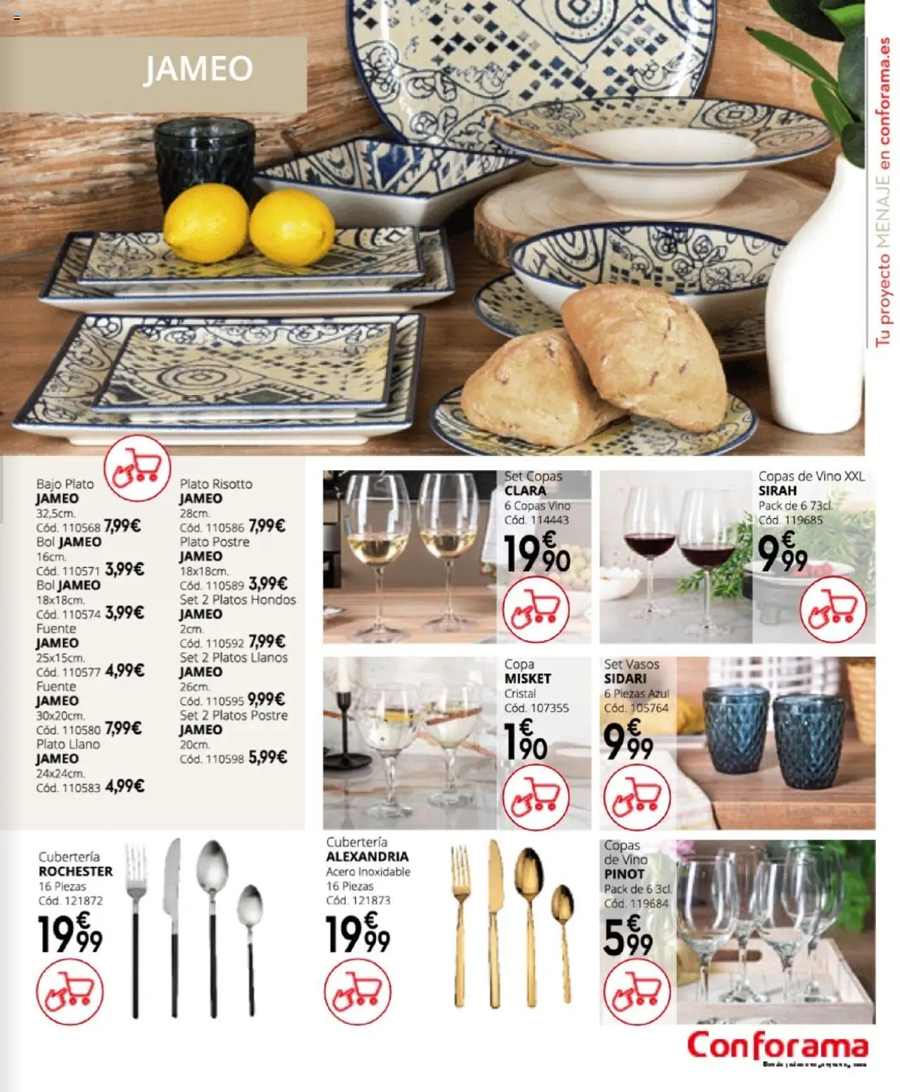 Conforama - Folleto │ válido desde el 27.03.2025 | Página: 117 | Productos: Vino, Vasos, Cubertería