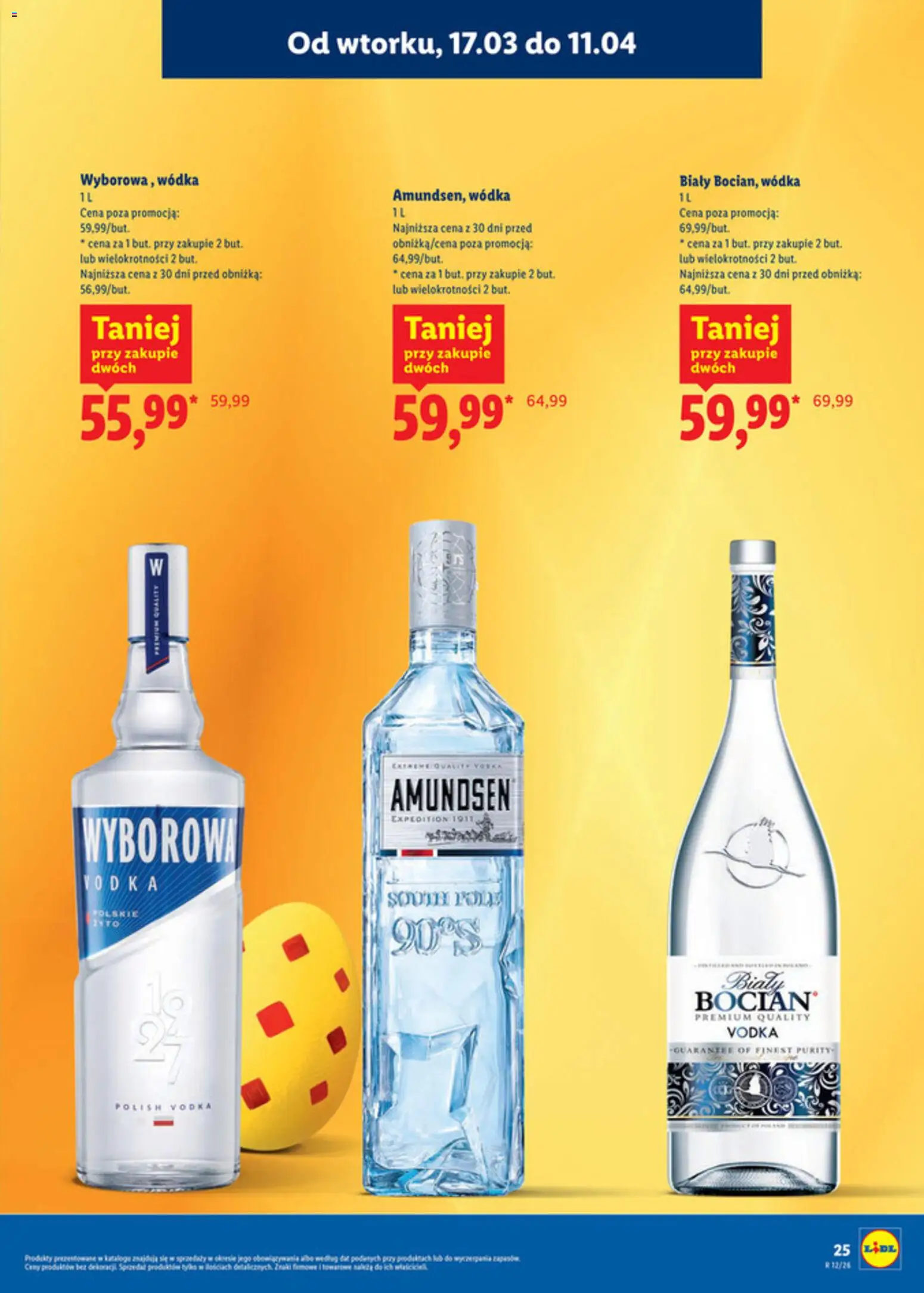 Lidl Katalog alkoholi mocnych i win od 17.03.2026 | Strona: 26 | Produkty: Vodka, Wódka