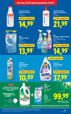 Catalog Lidl – valabil de la 21.07.2025 | Pagină: 33 | Produse: Body, Lapte de corp, Îndepărtarea petelor, Gel dezinfectant