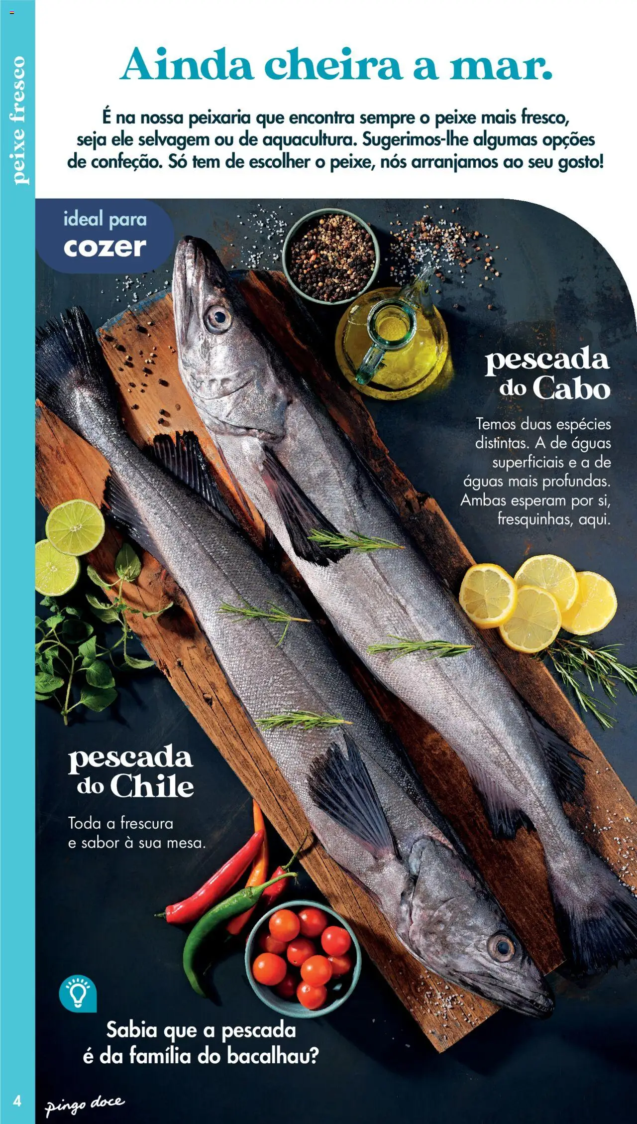 Pingo Doce - Catálogo Peixaria │ válido de 20.05.2025 | Página: 4 | Produtos: Cabo, Bacalhau, Pescada, Peixe