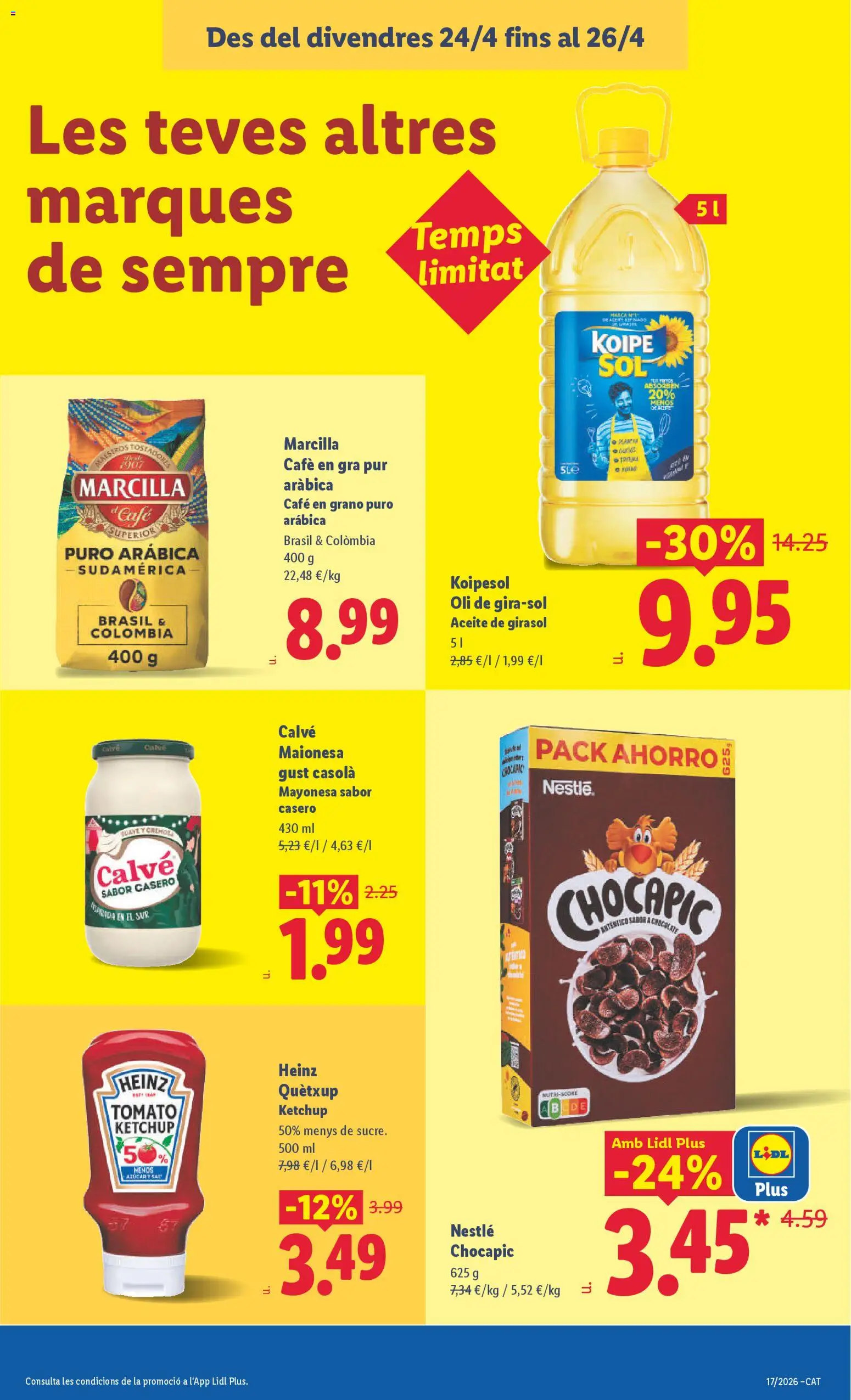 Lidl folleto │ válido desde el 20.04.2026 | Página: 41 | Productos: Aceite, Aceite de girasol, Οθόνη προβολής, Café en grano