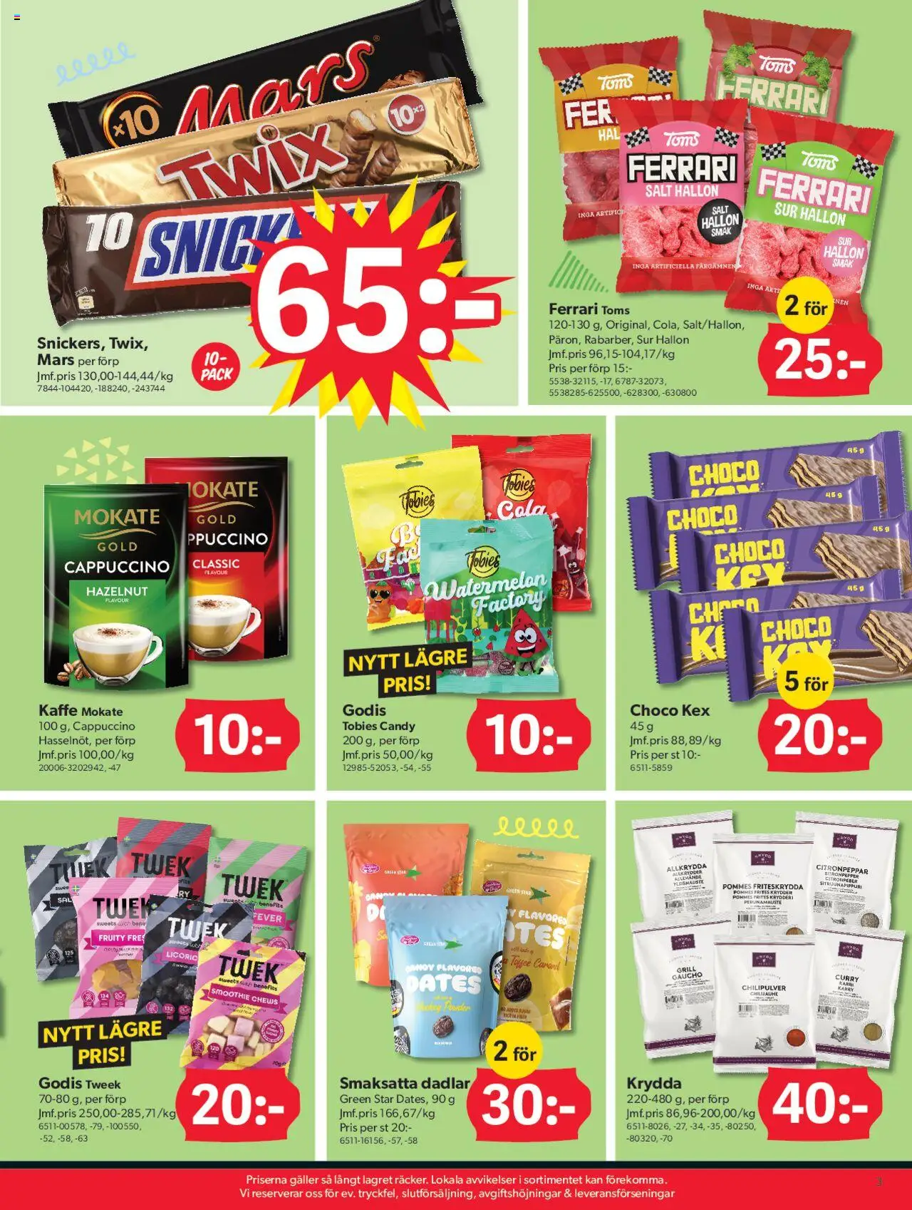 Dollar Store reklamblad aktuell från 11.08.2025 | Sida: 3 | Produkter: Galler, Citronpeppar, Pommes frites, Hallon