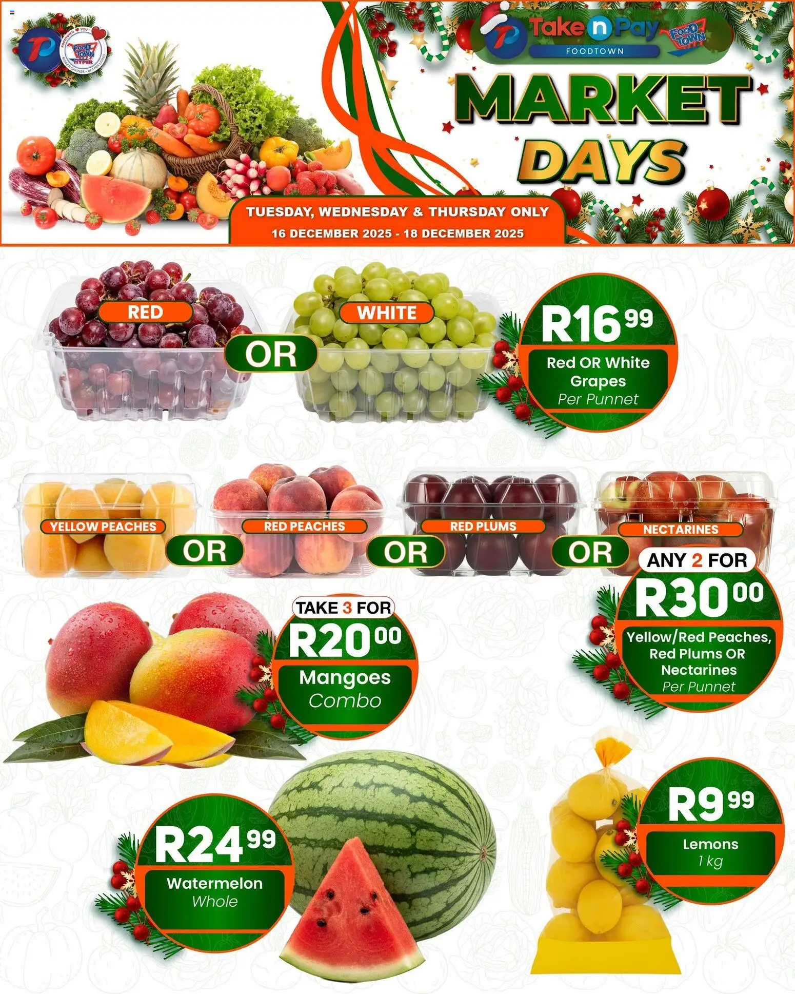 New Take n Pay catalogue – valid from 16.12.2025 | Page: 4 | Products: Nectarines, Grapes