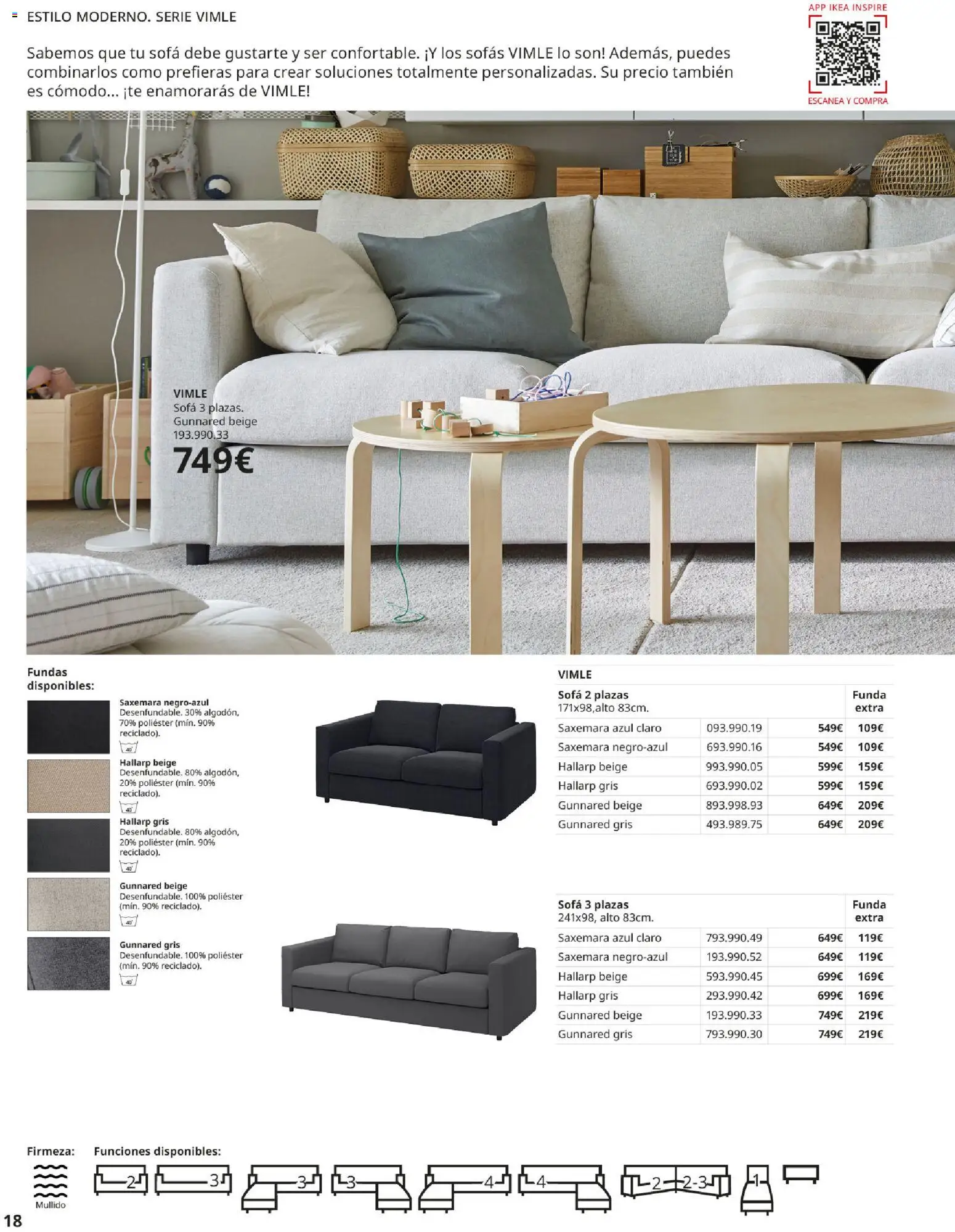 Catálogo IKEA Sofás │ válido desde el 02.12.2025 | Página: 18 | Productos: Té, Funda, Sofá