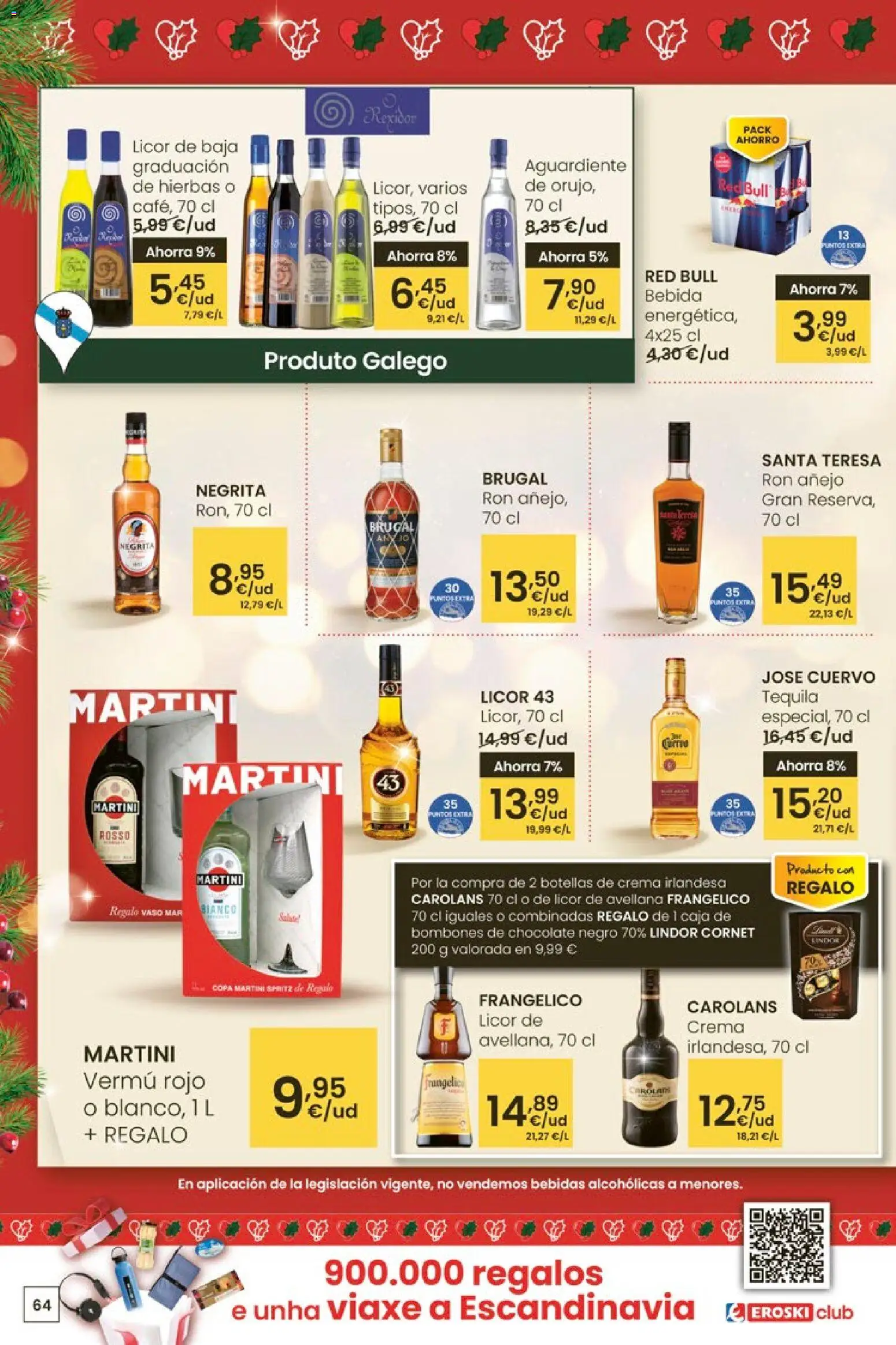 Eroski - Nadal  │ válido desde el 18.12.2025 | Página: 64 | Productos: Licor, Crema, Πρίζες, Caja