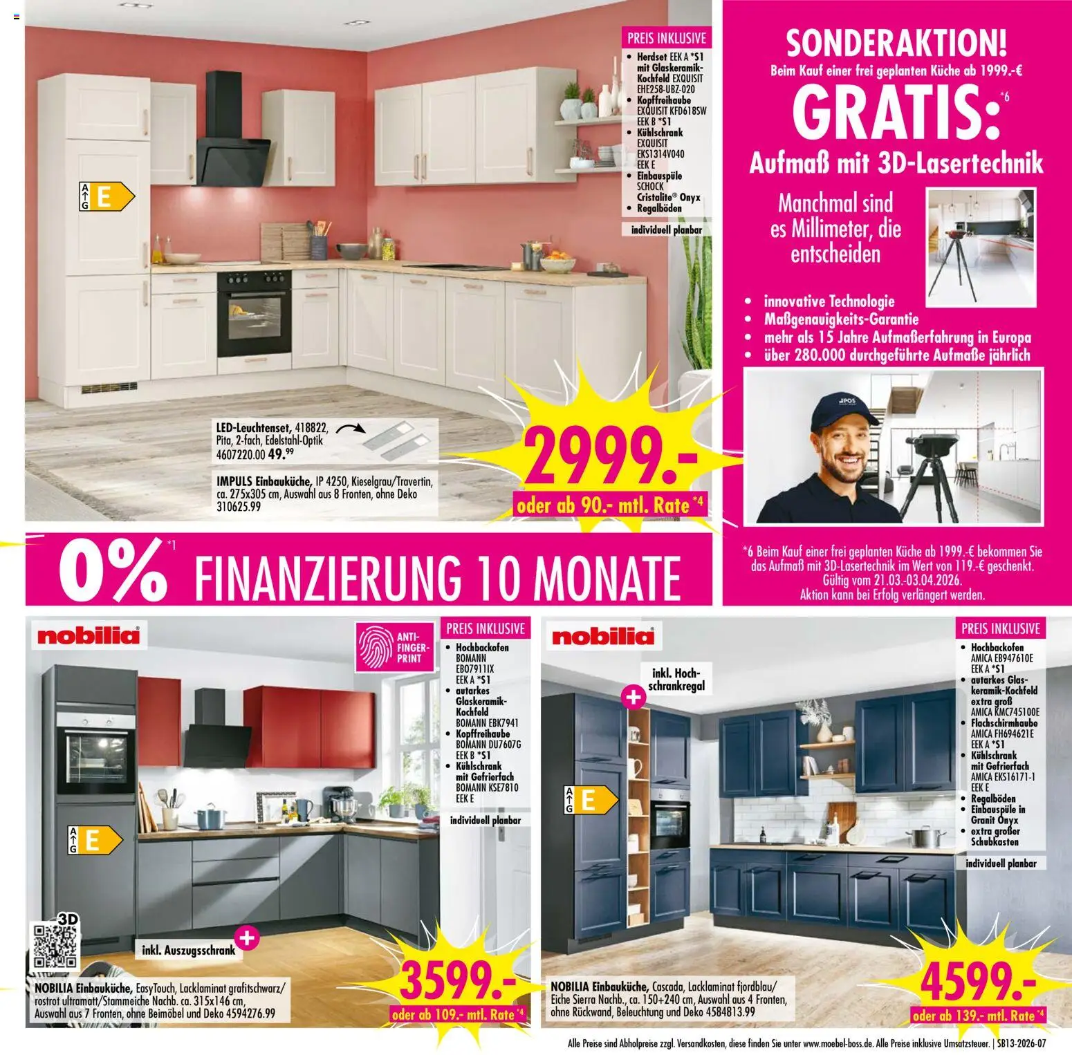 SB Möbel Boss Prospekt 	 – gültig ab 21.03.2026 | Seite: 7 | Produkte: Küche, Kühlschrank, Kochfeld