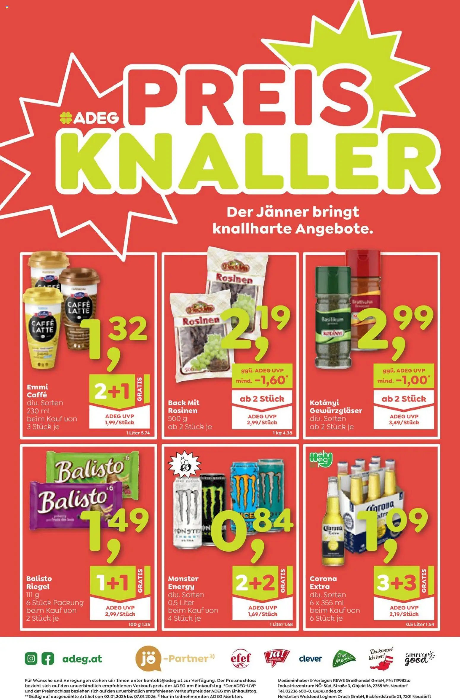 ADEG Flugblatt gültig ab 02.01.2025 | Seite: 16 | Produkte: Rosinen