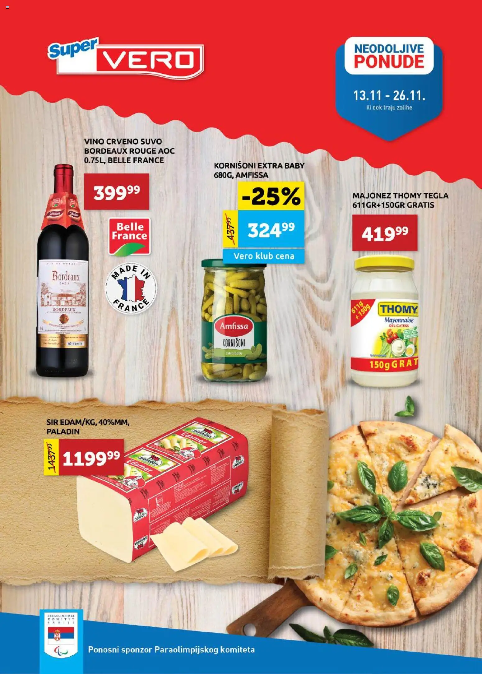 SuperVERO katalog - važi od 13.11.2025 | Strana: 1 | Proizvode: Majonez, Sir, Vino, Tegla