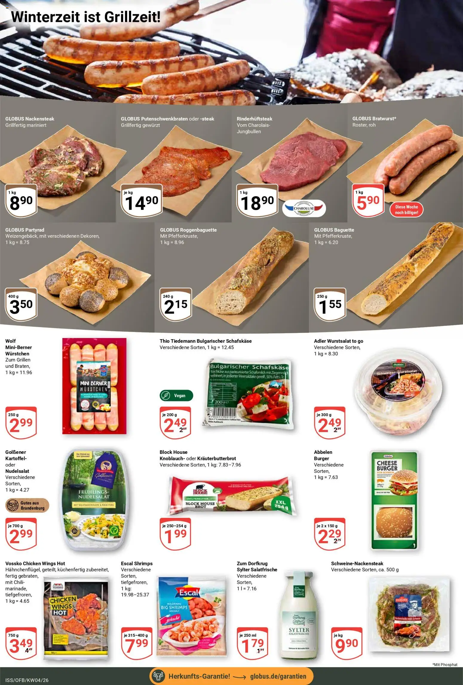 Globus Prospekt 	 – gültig ab 19.01.2026 | Seite: 10 | Produkte: Kräuterbutter, Knoblauch, Brot, Schafskase