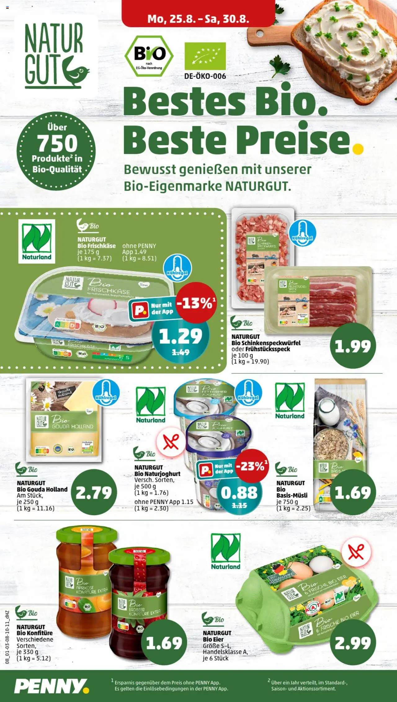 Penny Prospekt 	 - gültig ab dem 25.08.2025 | Seite: 8 | Produkte: Joghurt, Eier, Gouda, Frischkase