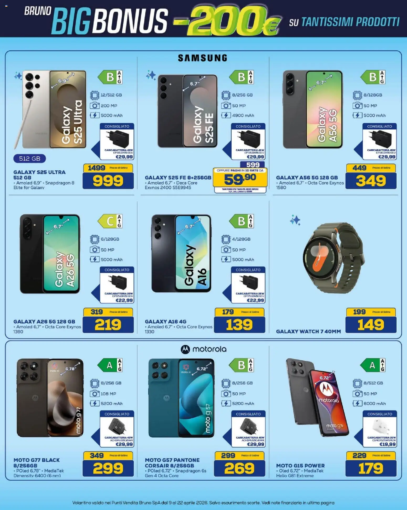 Volantino BRUNO del 09.04.2026 | Pagina: 9 | Prodotti: Samsung
