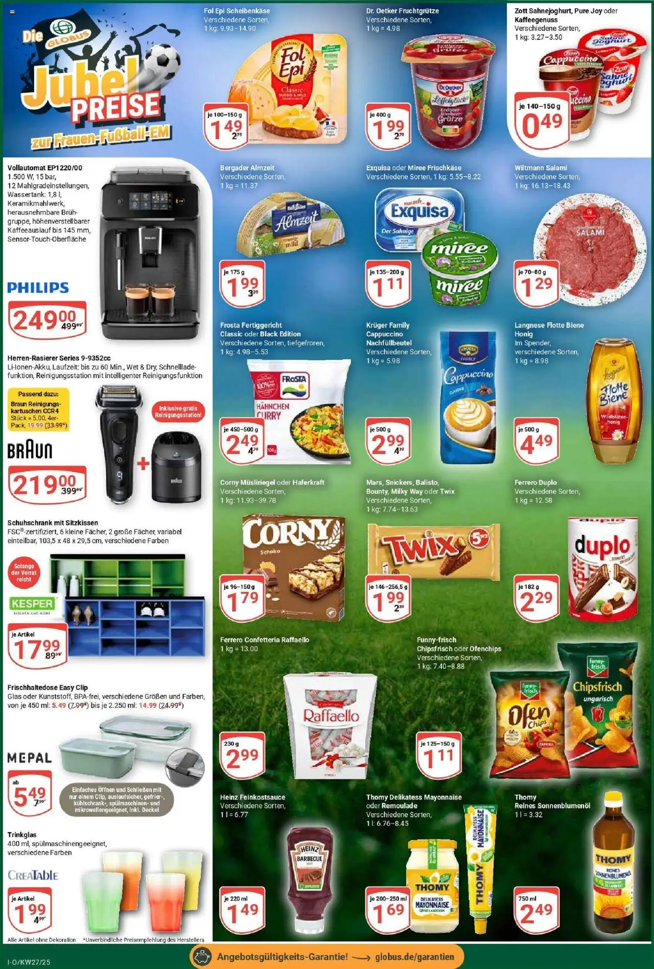 Globus prospekt Idar-Oberstein	 - gültig ab dem 29.06.2025 | Seite: 8 | Produkte: Hahnchen, Frosta, Chips, Sahne
