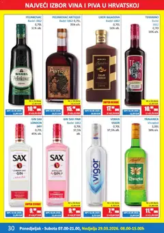 Katalog Vrutak - Pregled kataloga iz trgovine Vrutak, vrijedi od 16.03.2026 | Stranica: 30 | Proizvodi: Pelinkovac, Travarica, Gin, Pelinkovac Antique