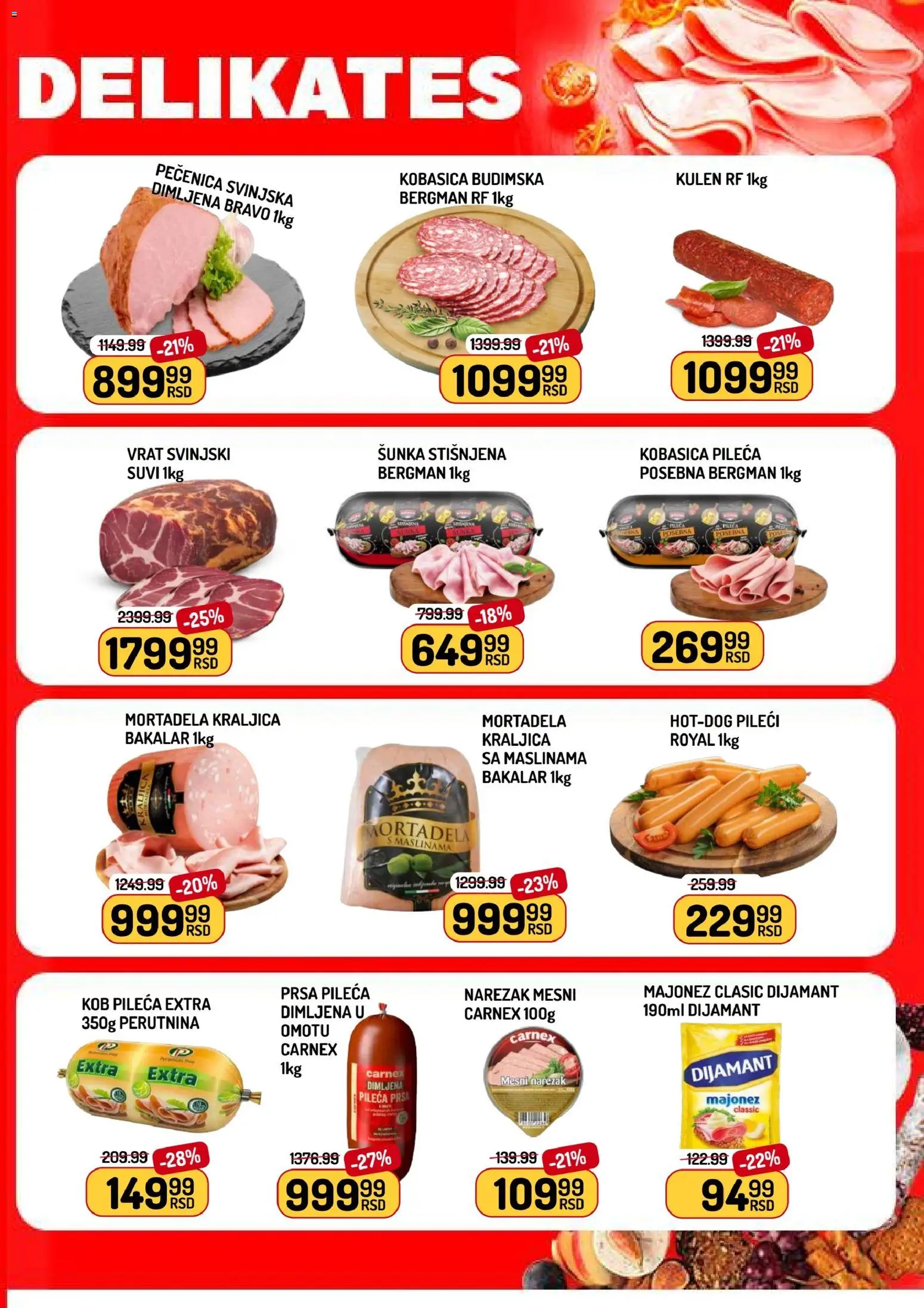 Aman katalog - važi od 24.10.2025 | Strana: 3 | Proizvode: Mortadela, Šunka, Kobasica, Mesni narezak