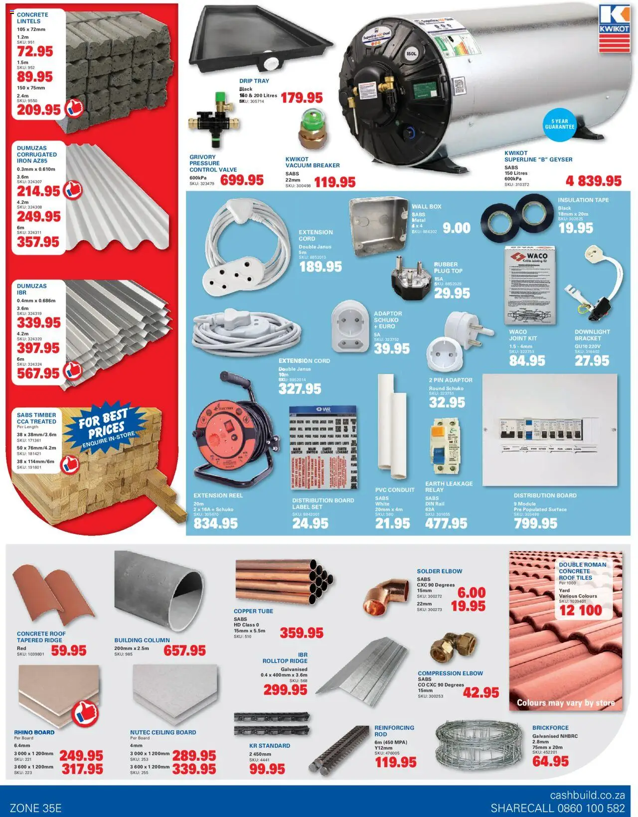 New Cashbuild catalogue – valid from 20.10.2025 | Page: 3 | Products: Tray, Box, Copper tube, Tape