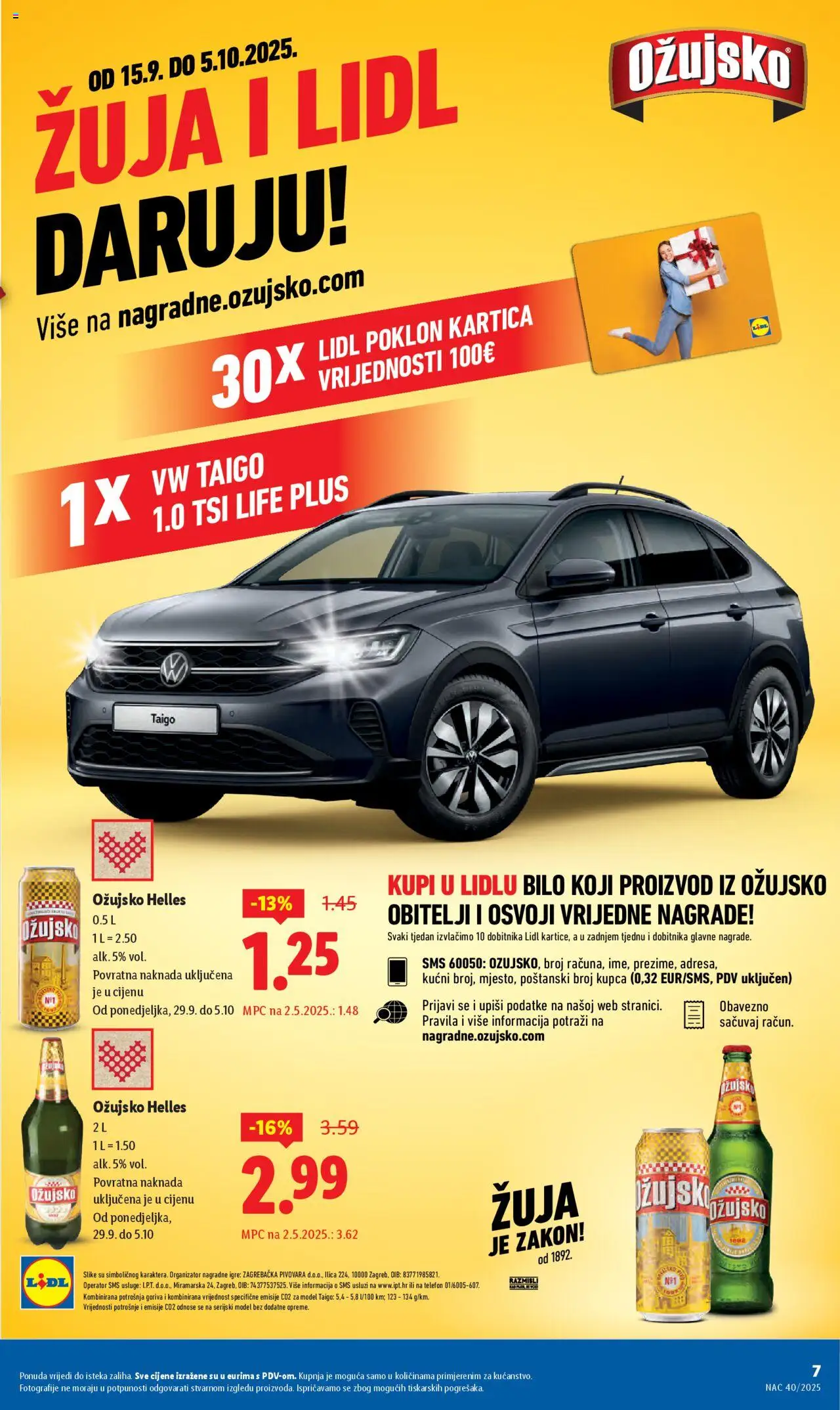 Lidl katalog | vrijedi od 29.09.2025 | Stranica: 7 | Proizvodi: Ožujsko, Telefon