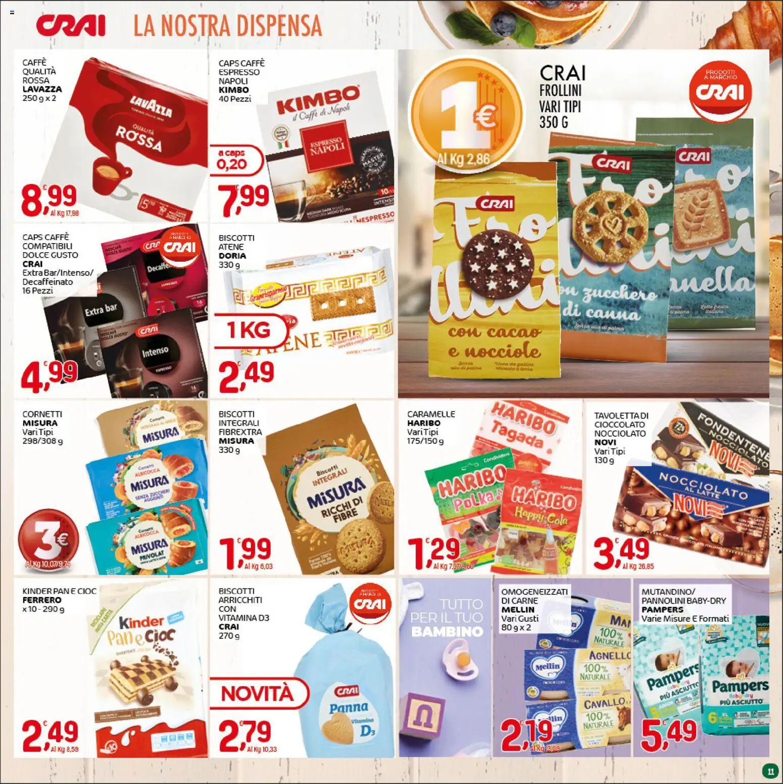 Volantino CRAI del 30.04.2026 | Pagina: 11 | Prodotti: Caramelle, Zucchero, Nocciole, Cacao