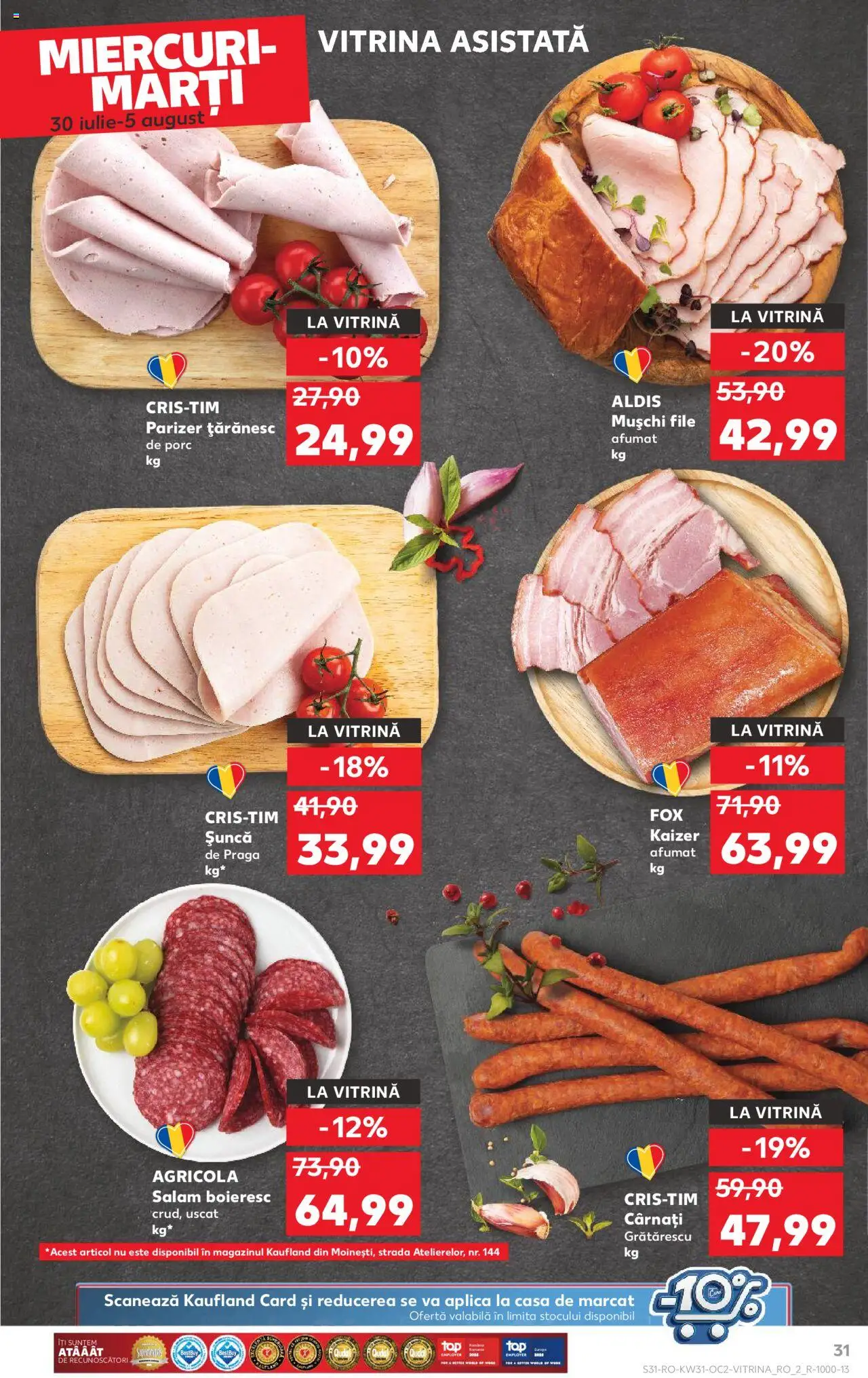 Kaufland RO akciós ujság - amely érvényes a következő dátumtól: 30.07.2025 | Oldal: 31