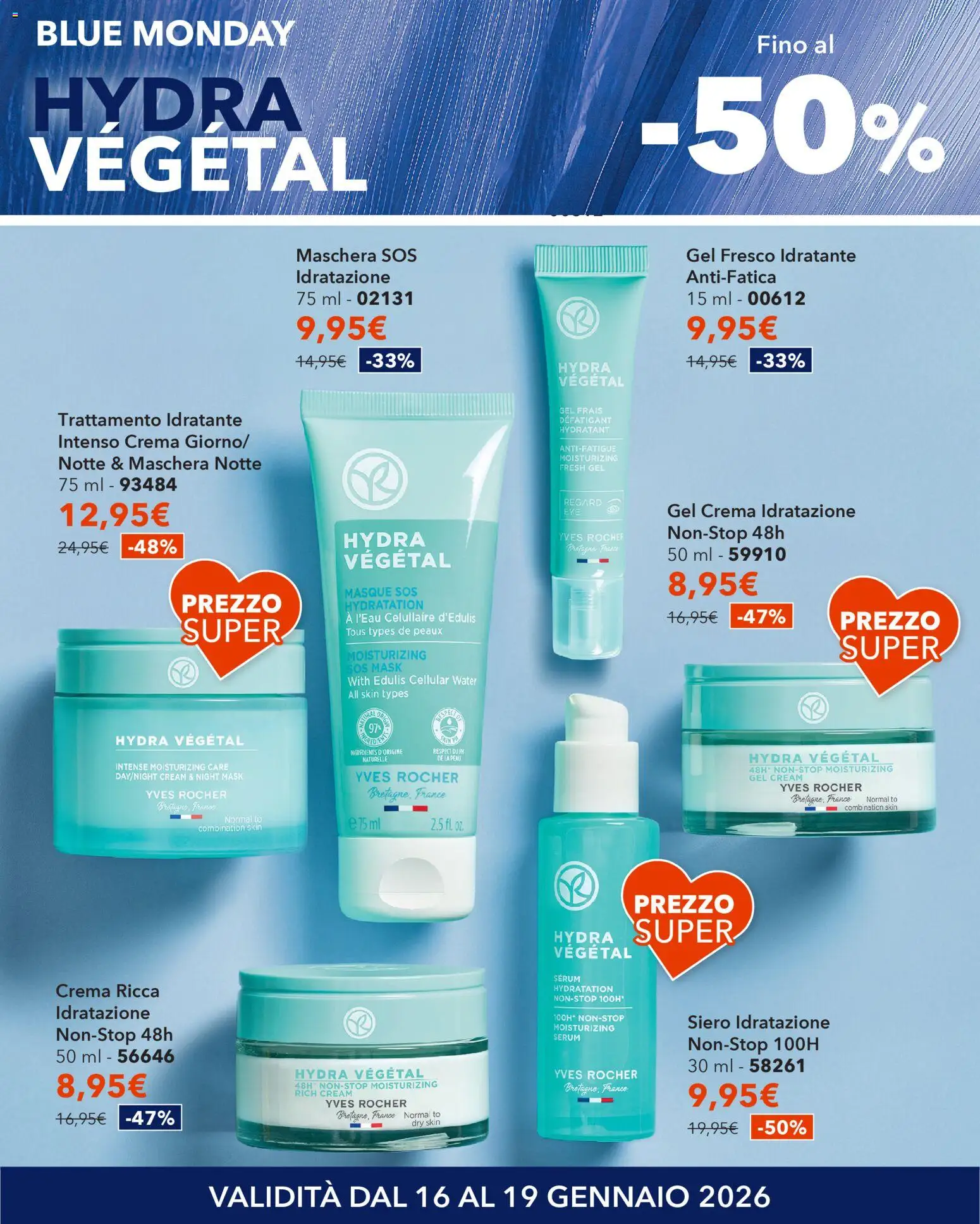 Volantino Yves Rocher del 16.01.2026 | Pagina: 6 | Prodotti: Crema, Maschera