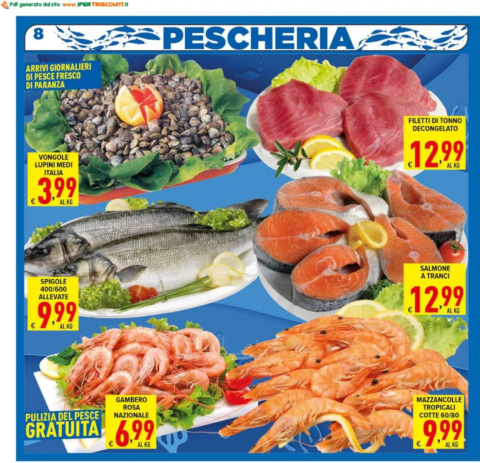Volantino Ipertriscount del 29.04.2026 | Pagina: 8 | Prodotti: Lupini, Salmone, Pesce, Tonno