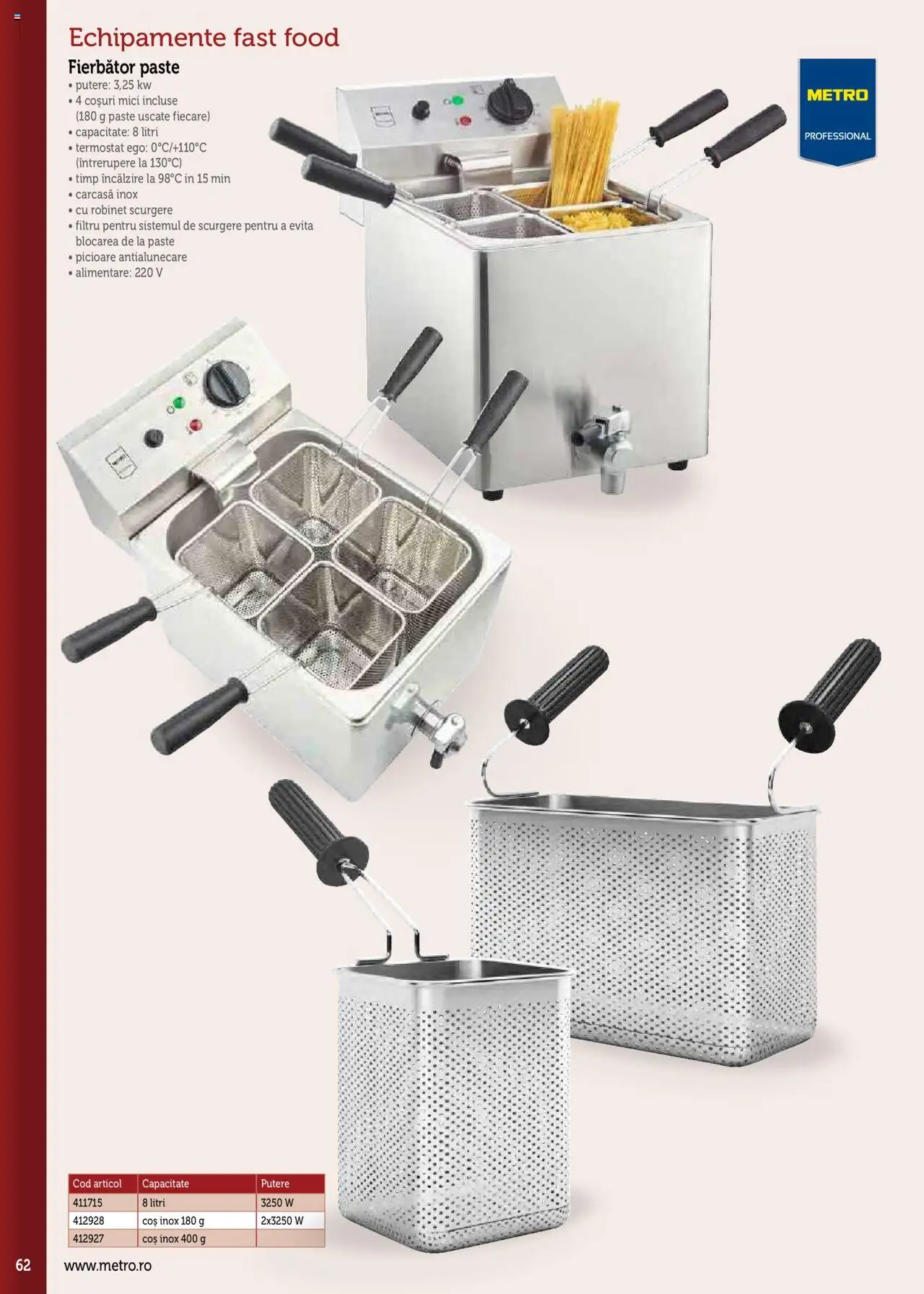 Noul catalog Metro – valabil de la 17.09.2025 | Pagină: 62 | Produse: Carcasă, Coș, Mici, Paste