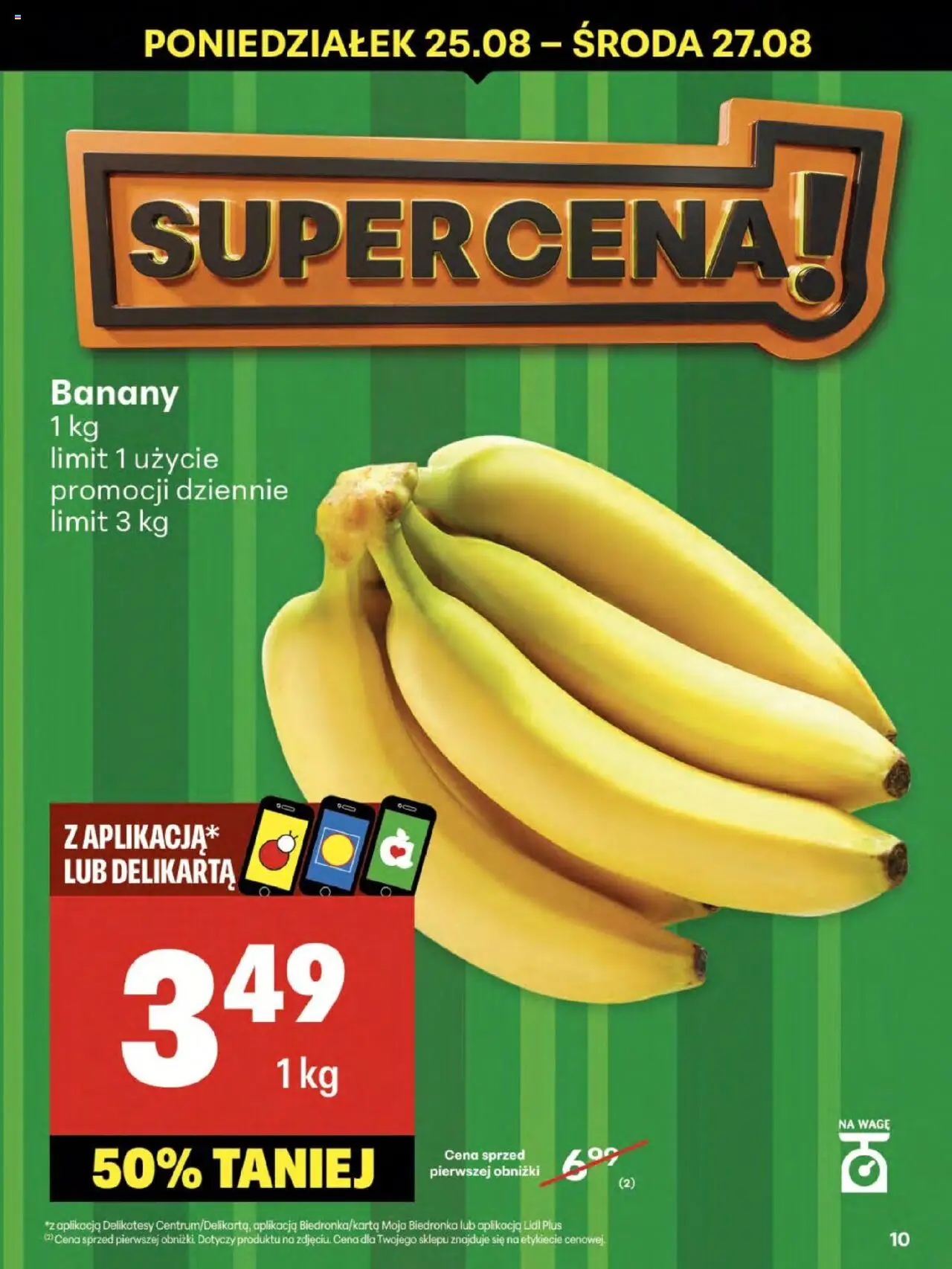 Delikatesy Centrum Gazetka od 21.08.2025 | Strona: 10 | Produkty: Delikatesy, Banany