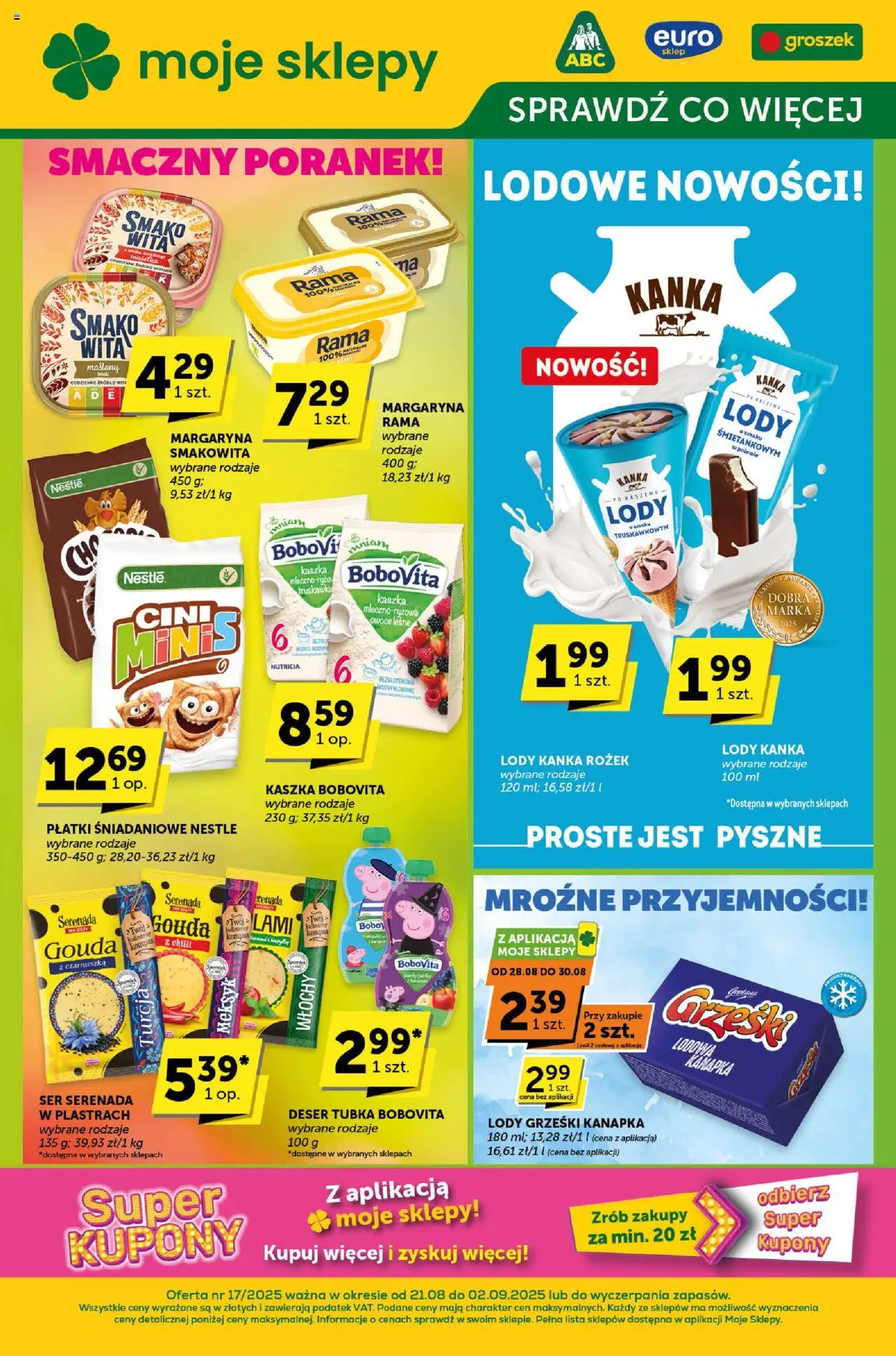 Groszek Gazetka - Sprawdź, co więcej od 21.08.2025 | Strona: 1 | Produkty: Groszek, Czarnuszka, Płatki śniadaniowe, Margaryna