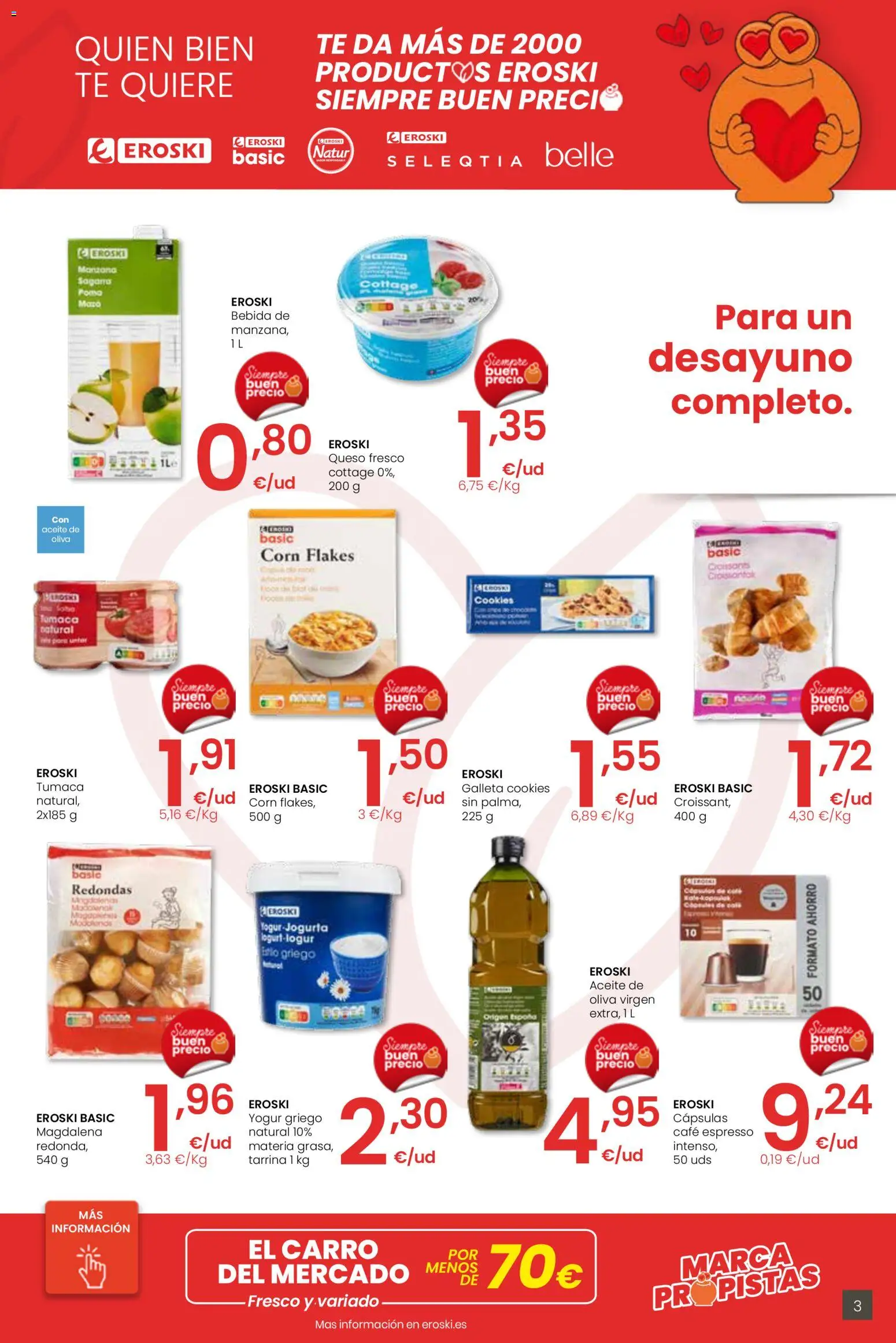 Eroski - Siempre a buen precio Center │ válido desde el 12.02.2026 | Página: 3 | Productos: Aceite, Café, Μαγειρική εστία, Aceite de oliva