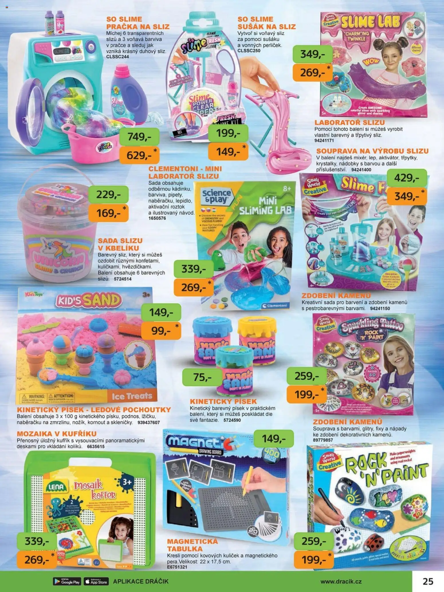 Dráčik leták od 03.10.2025 | Strana: 29 | Produkty: Kufřík, Kinetický písek, Pračka, Kreativní sada