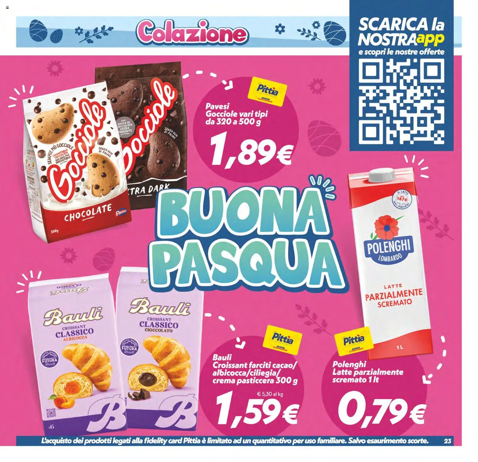 Volantino SuperConveniente del 27.03.2026 | Pagina: 23 | Prodotti: Cioccolato, Latte, Olio, Croissant