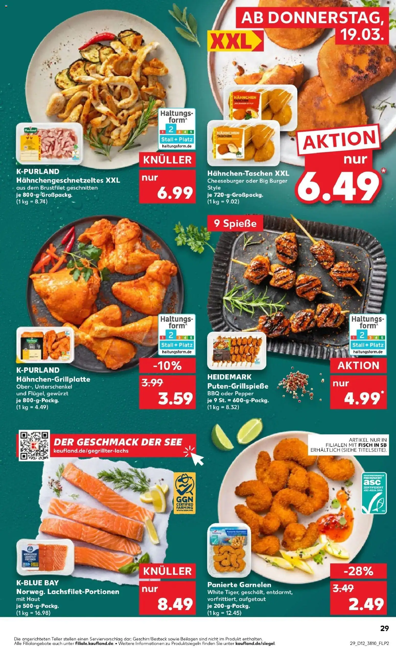 Kaufland Prospekt Weißwasser	 – gültig ab 19.03.2026 | Seite: 29 | Produkte: Grill, Burger, Spieße, Garnelen