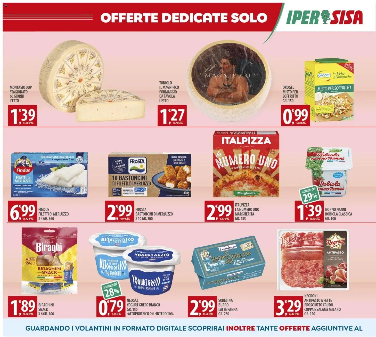 Volantino SISA del 05.12.2025 | Pagina: 12 | Prodotti: Yogurt greco, Pesce, Burro, Robiola