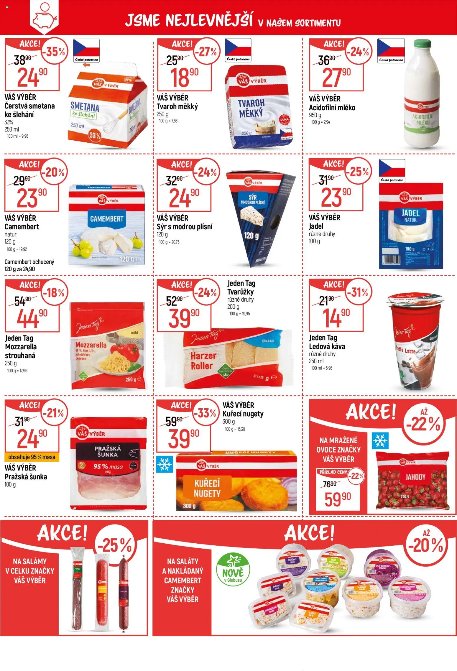 Globus leták - Trmice od 18.03.2026 | Strana: 3 | Produkty: Sýr, Pražská šunka, Mozzarella, Nugety