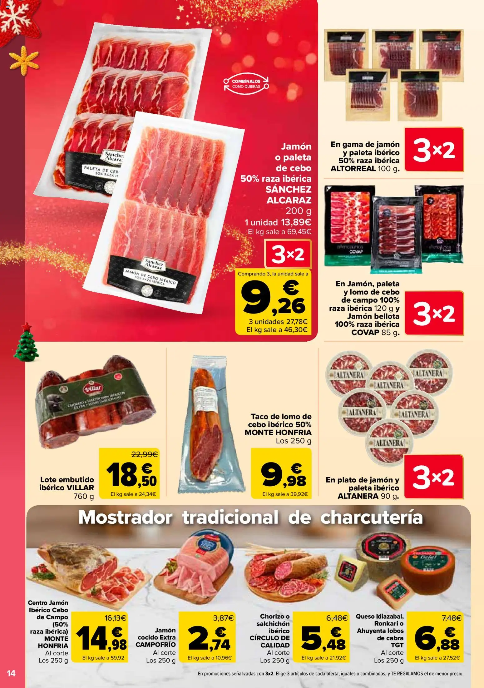 Carrefour folleto │ válido desde el 12.12.2025 | Página: 16 | Productos: Queso, Jamón ibérico, Jamón, Té