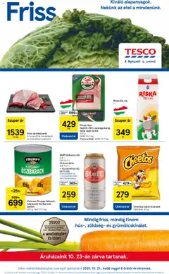 Tesco Szupermarket - Akciós újság  - amely érvényes a következő dátumtól: 21.10.2025